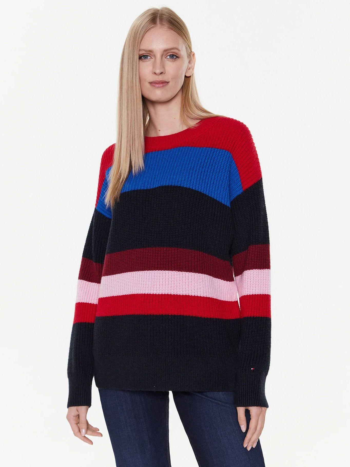 Sweater Vibrant Stripe Azul Tommy Hilfiger-0