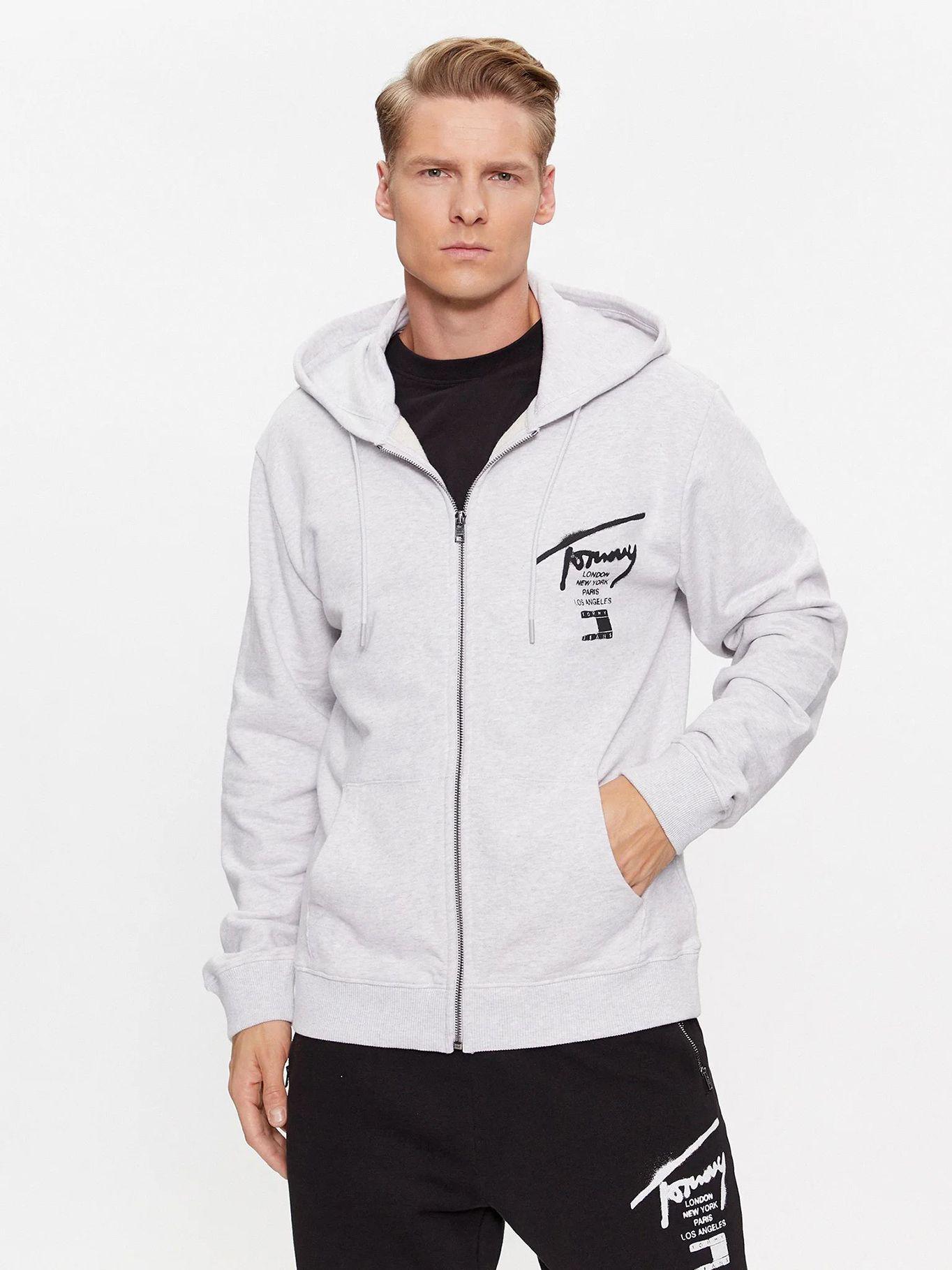 Poleron Hoodie Spray Paint Gris Tommy Hilfiger-0