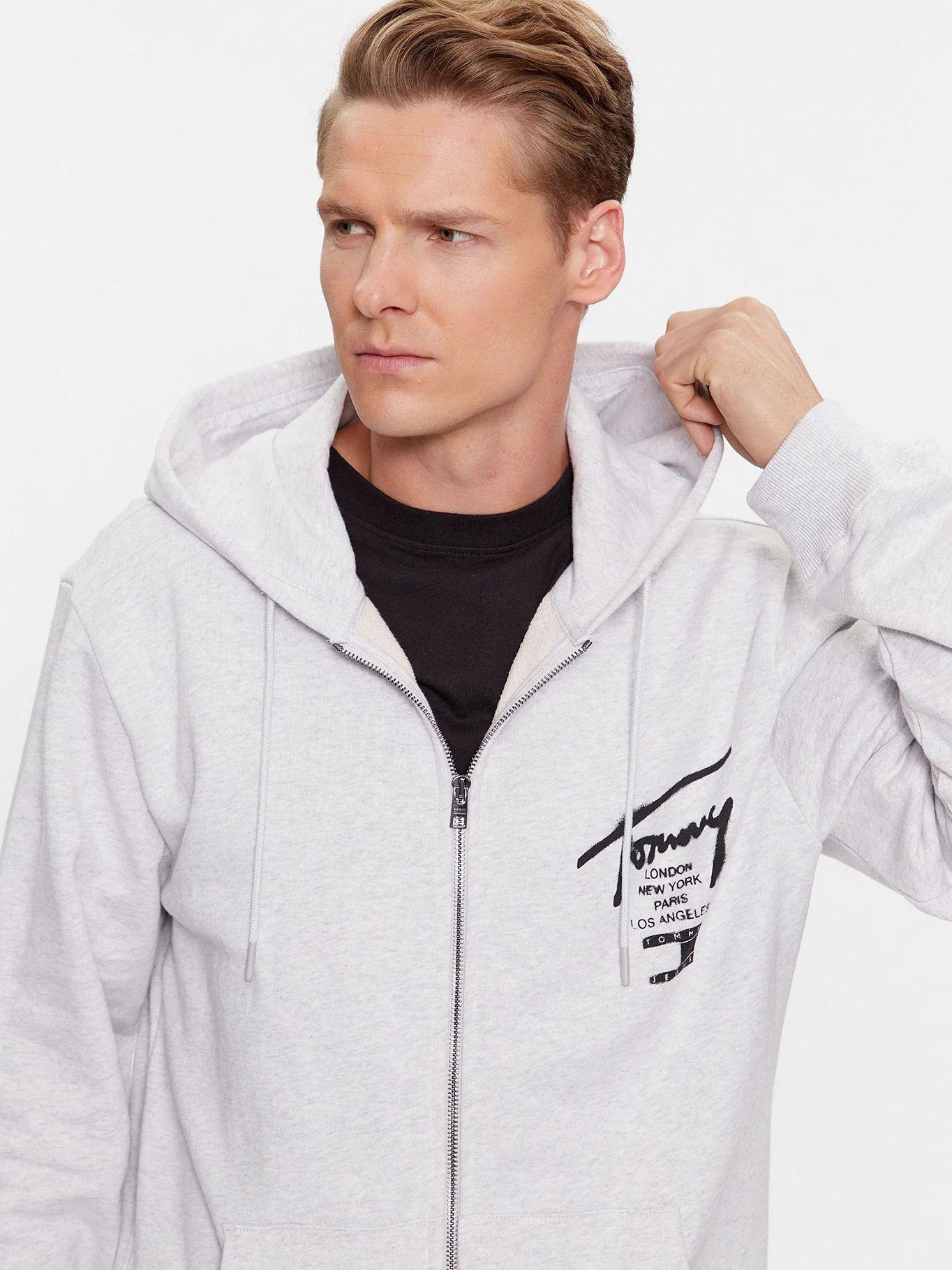 Poleron Hoodie Spray Paint Gris Tommy Hilfiger-3