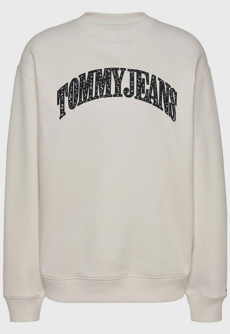 Polerón Relaxed Con Logo De Flores Blanco Tommy Jeans-4
