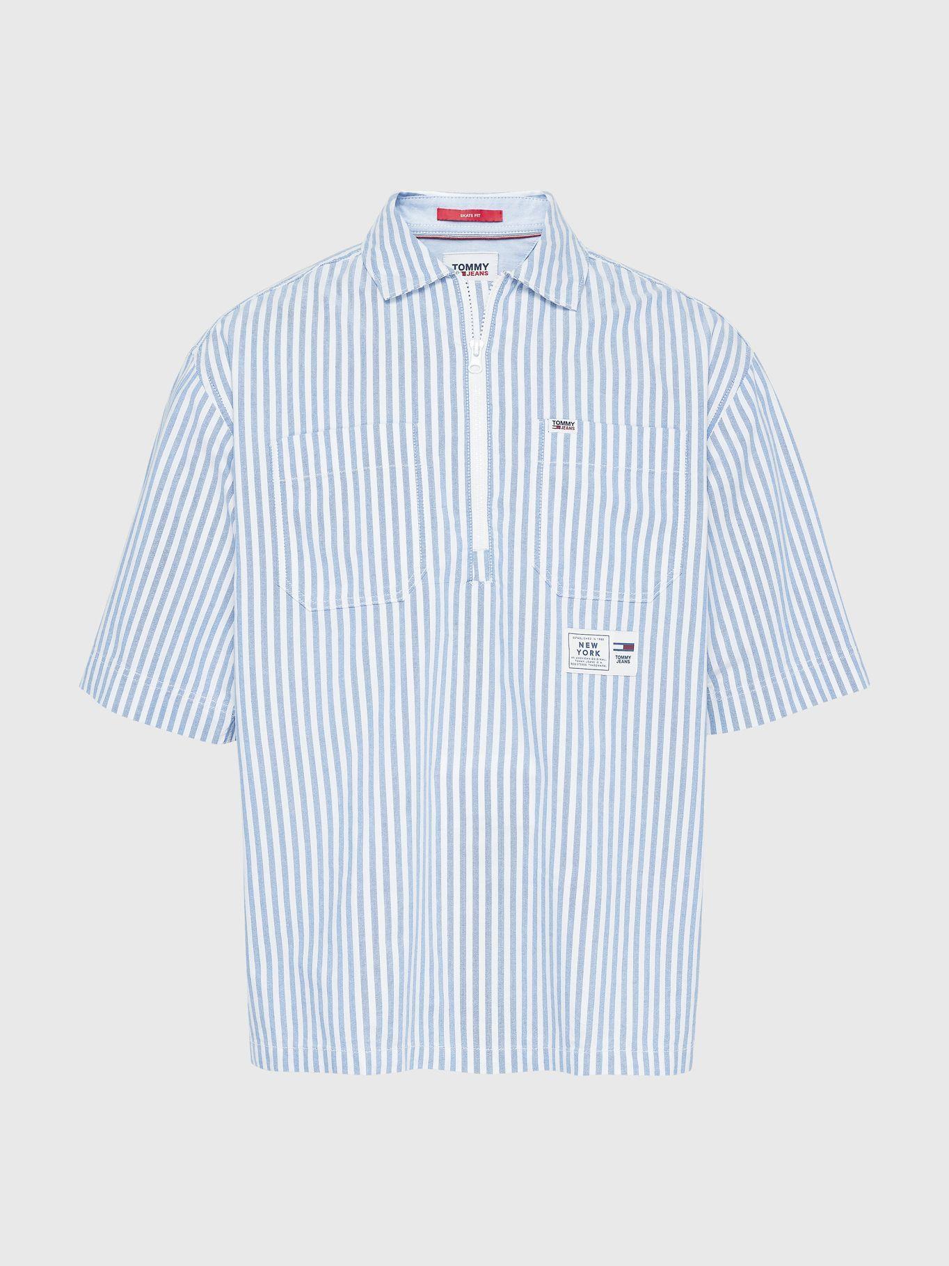 Camisa A Rayas Con Cierre Celeste Tommy Jeans JN2-4
