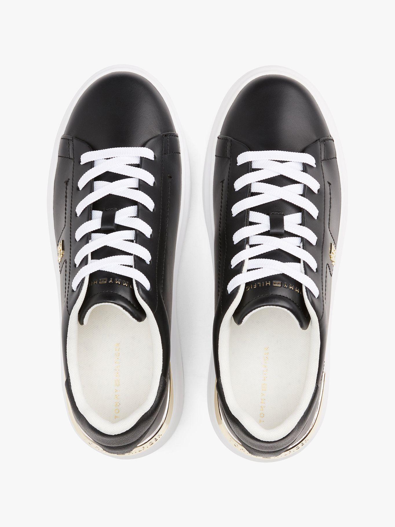 Zapatillas De Cuero Monogram Negro Tommy Hilfiger-2