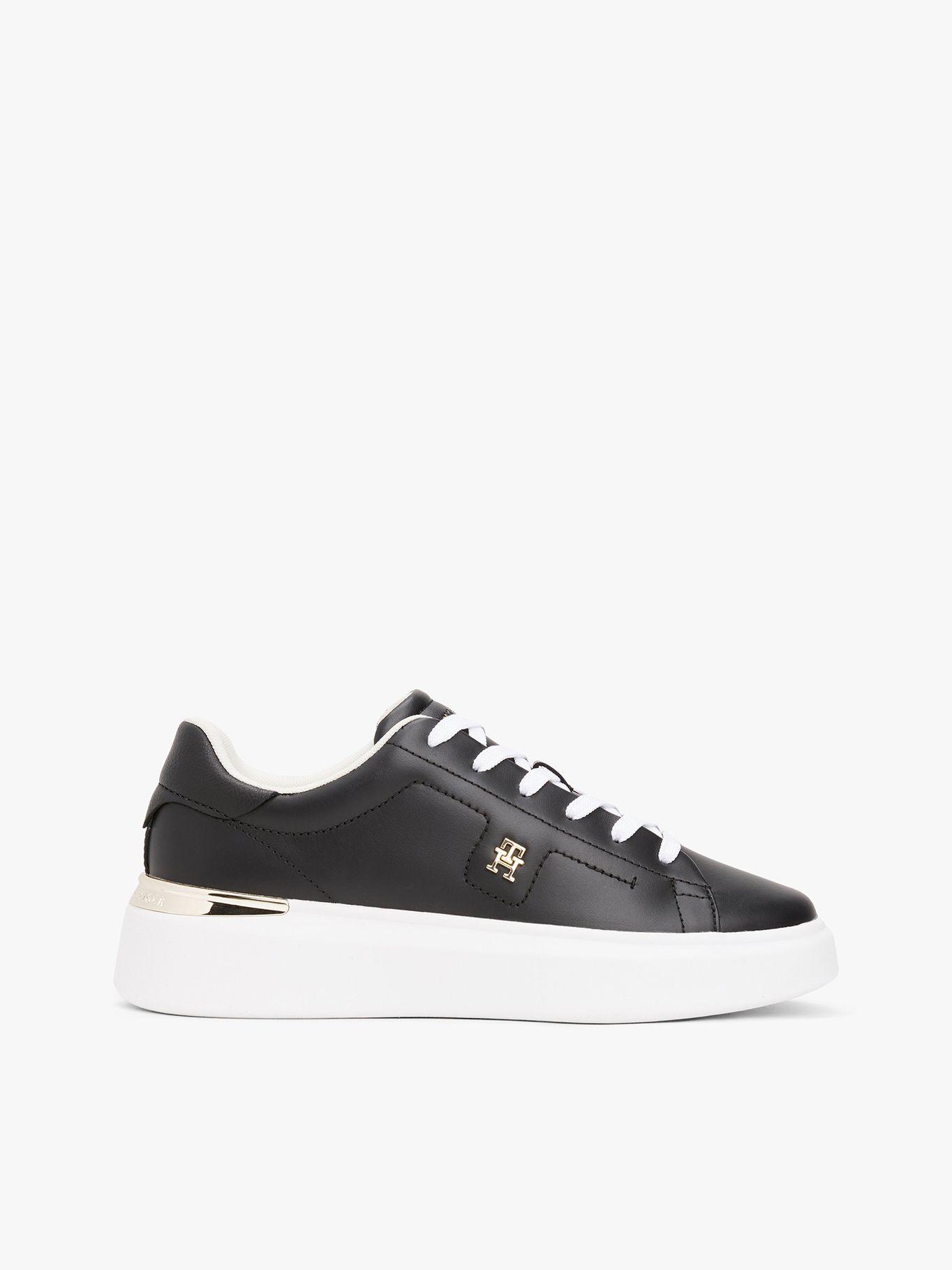 Zapatillas De Cuero Monogram Negro Tommy Hilfiger-4
