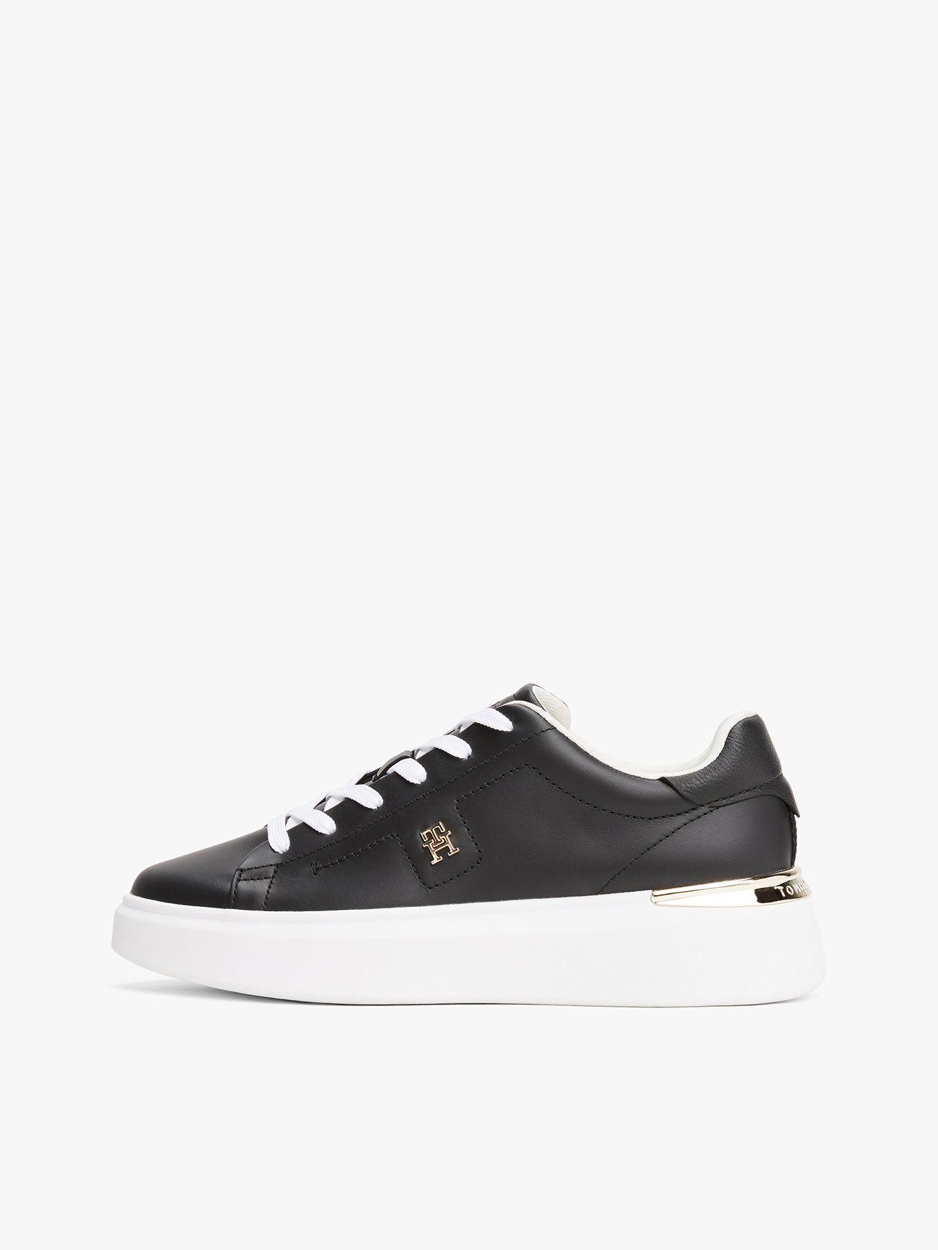 Zapatillas De Cuero Monogram Negro Tommy Hilfiger-5