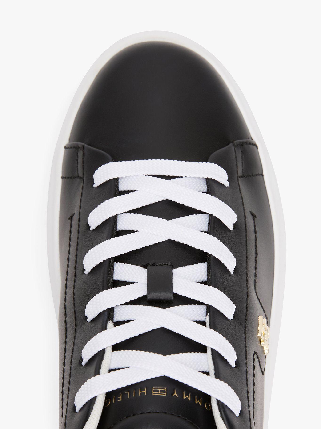 Zapatillas De Cuero Monogram Negro Tommy Hilfiger-6
