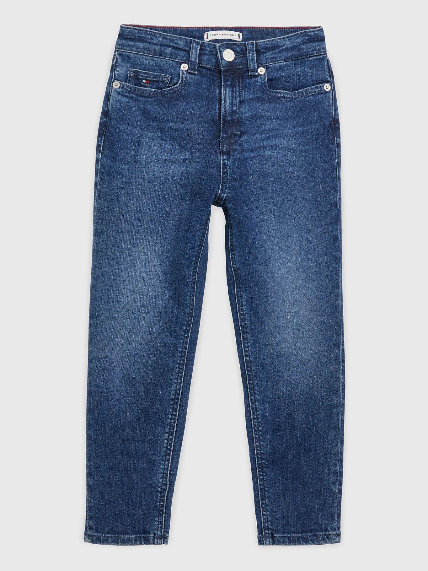Jeans High Rise Desteñidos Azul Tommy Hilfiger-0