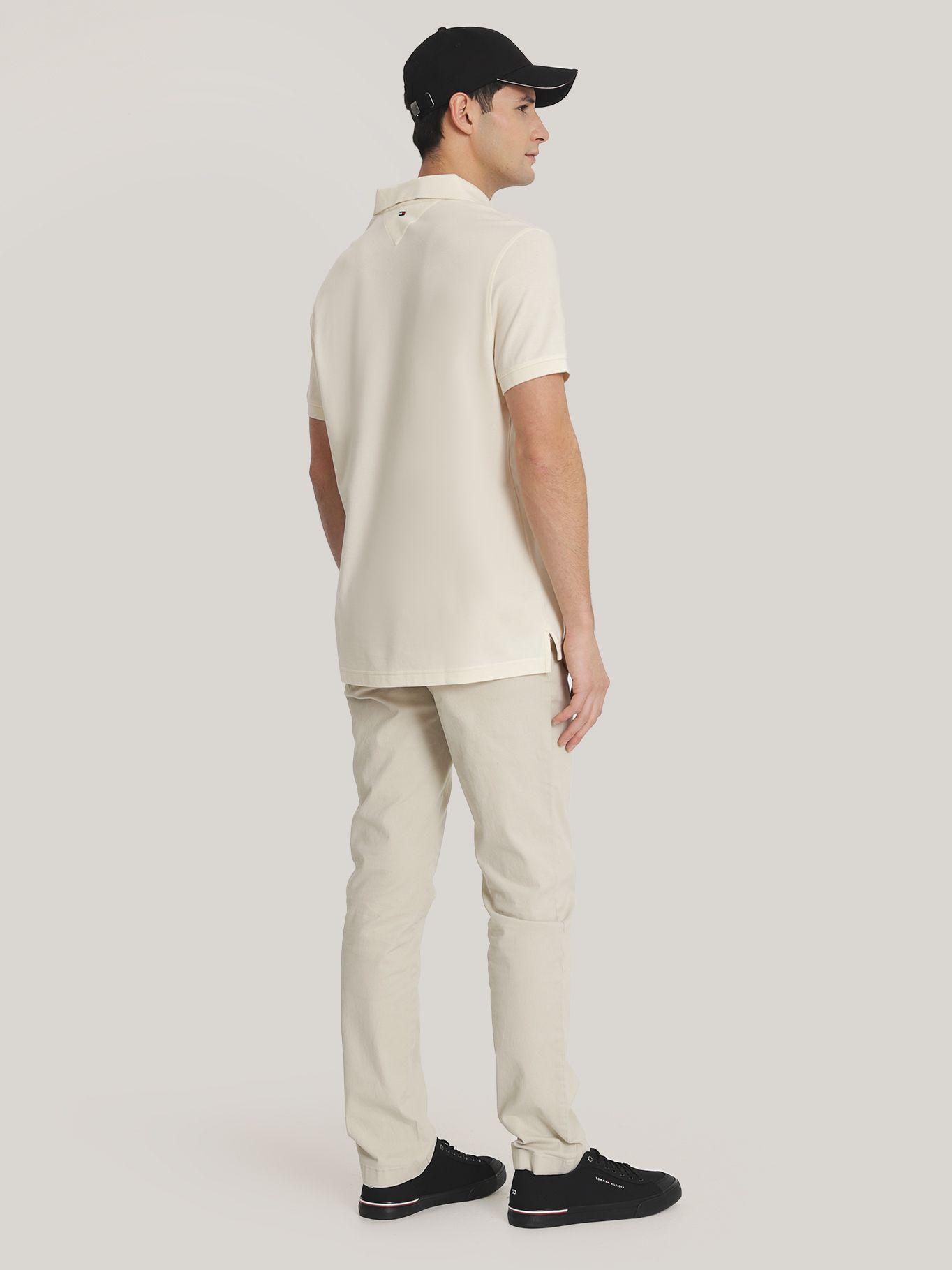 Polo Solid Con Logo Monogram Beige Tommy Hilfiger-2