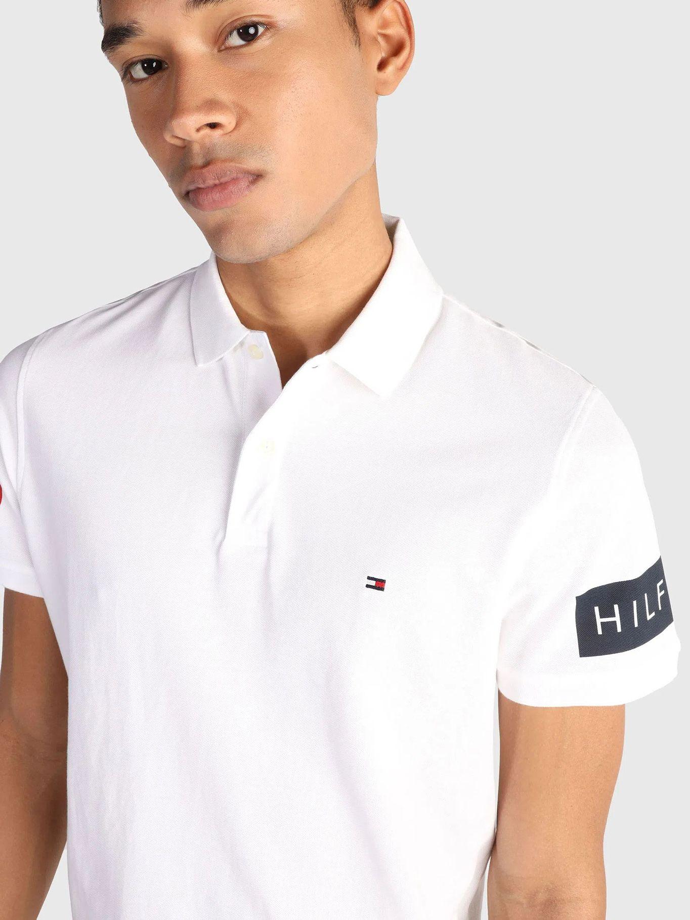 Polo Tonal Con Logo Regular Fit Blanco Tommy Hilfiger-3