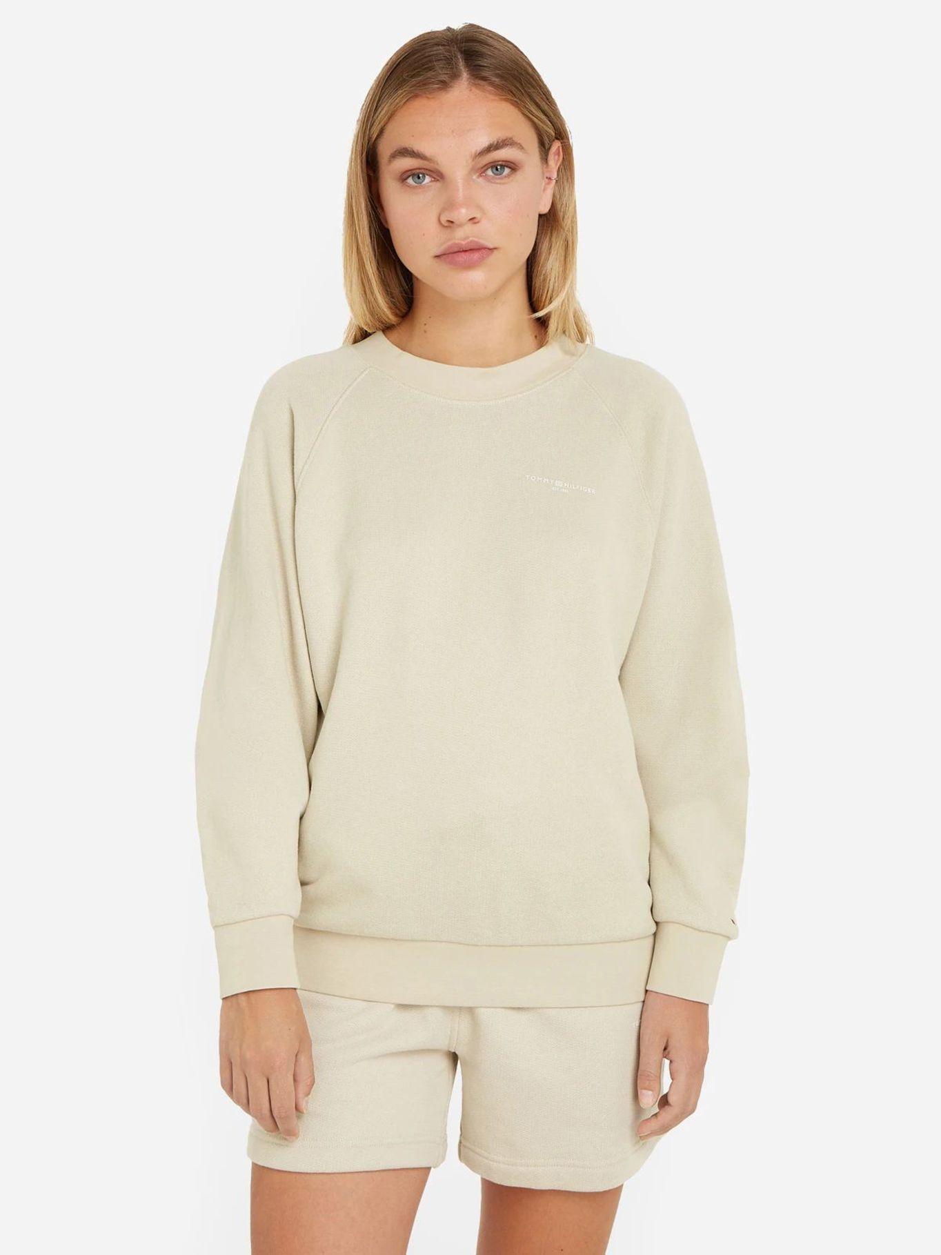 Polerón Relaxed Mini Logo Beige Tommy Hilfiger-0