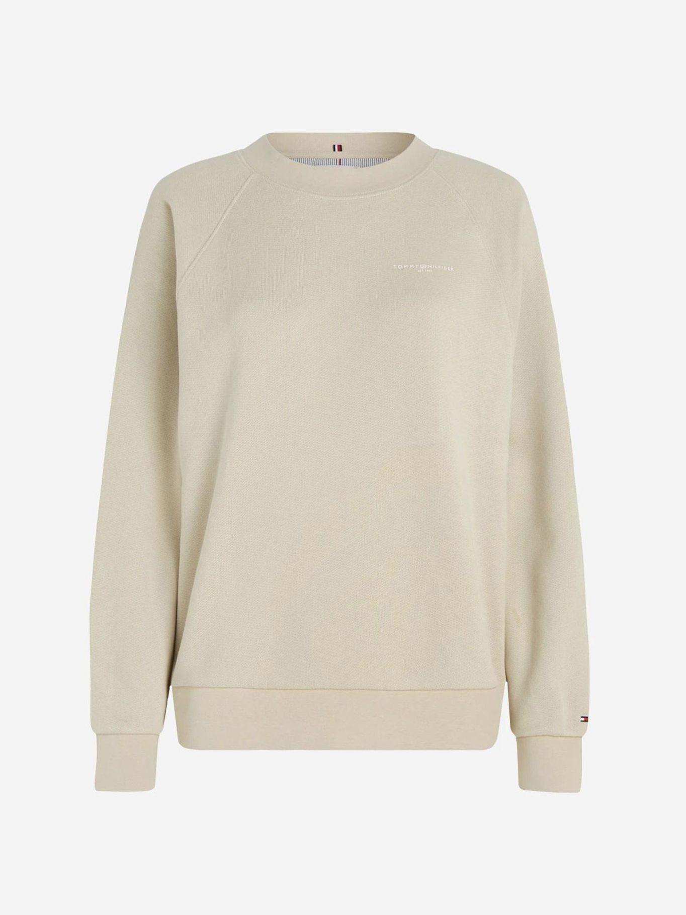 Polerón Relaxed Mini Logo Beige Tommy Hilfiger-3