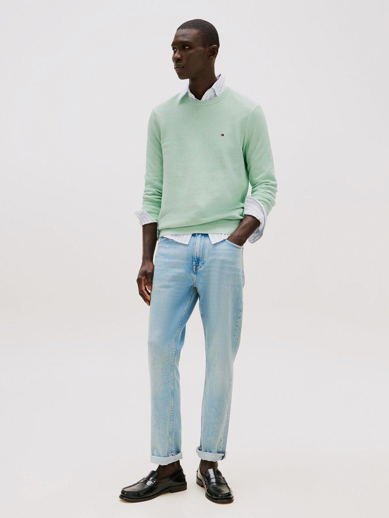 Sweater Essential Structure C-Neck Verde Tommy Hilfiger-1