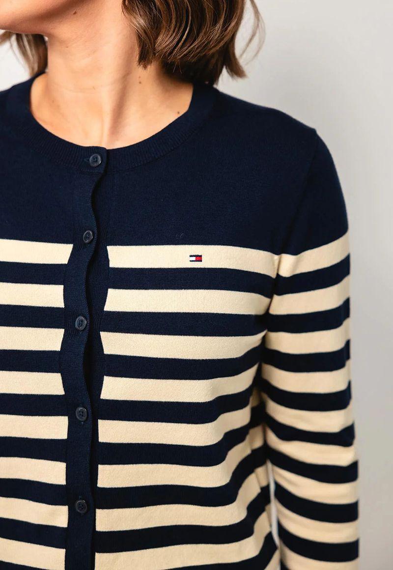 Cárdigan Con Cuello Redondo Multicolor Tommy Hilfiger-3