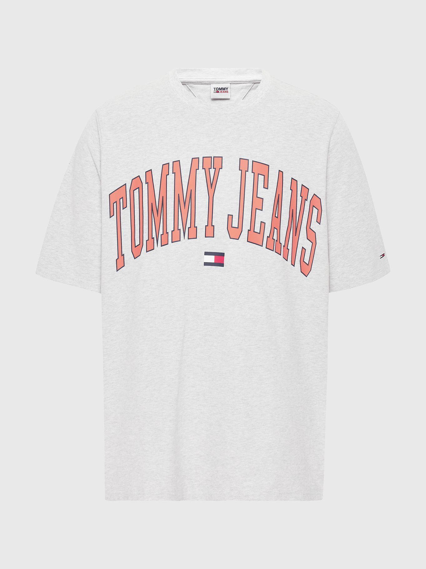 Polera Plus Classic Collegiate Logo Gris Tommy Jeans-4