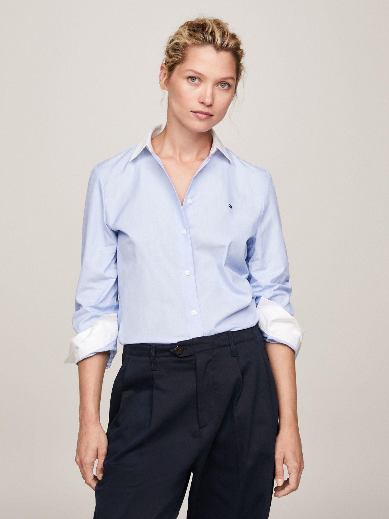 CAMISA CUELLO A TRASTE CELESTE TOMMY HILFIGER-0