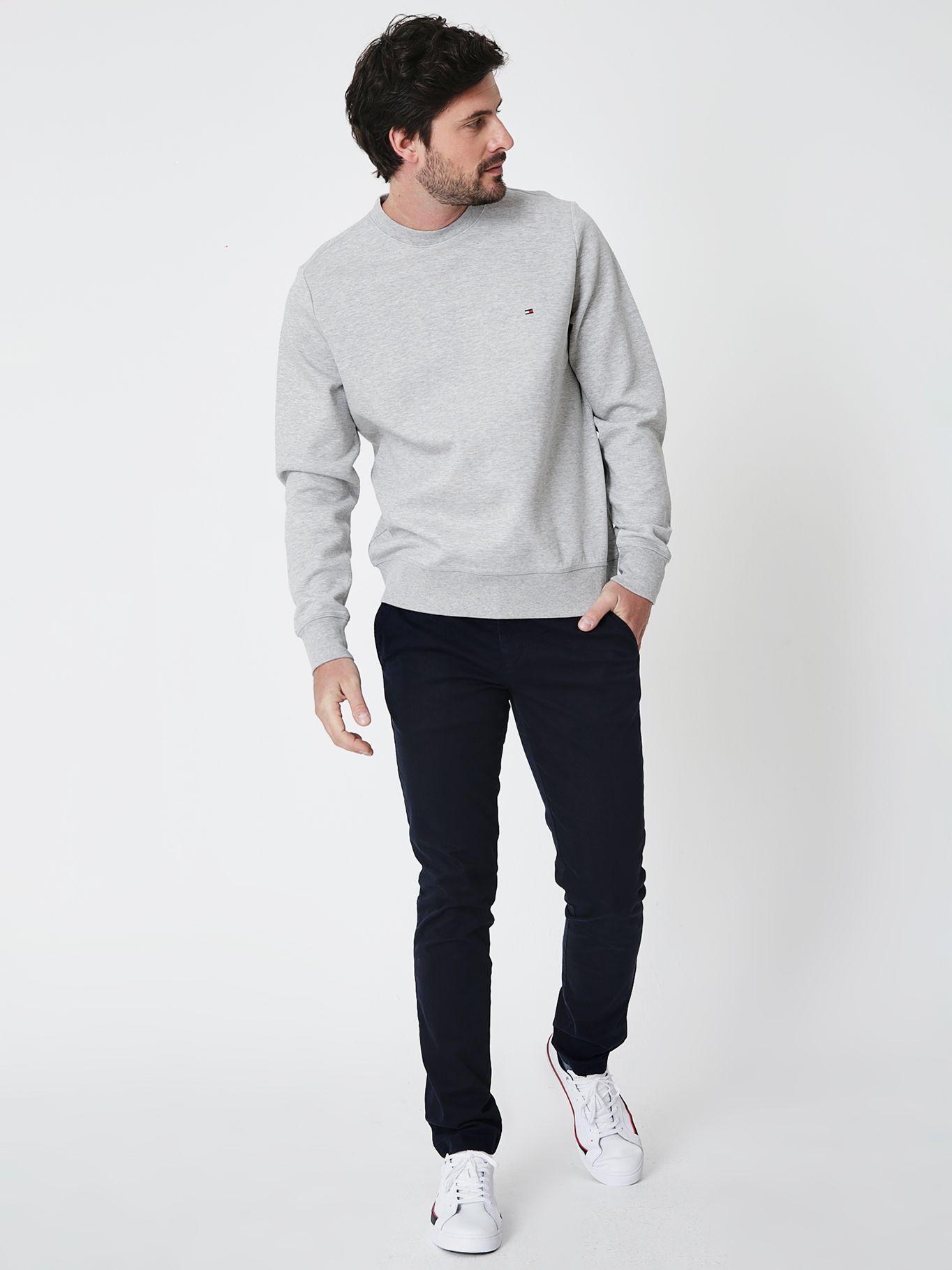 Poleron Im Solid Con Logo Gris Tommy Hilfiger-2