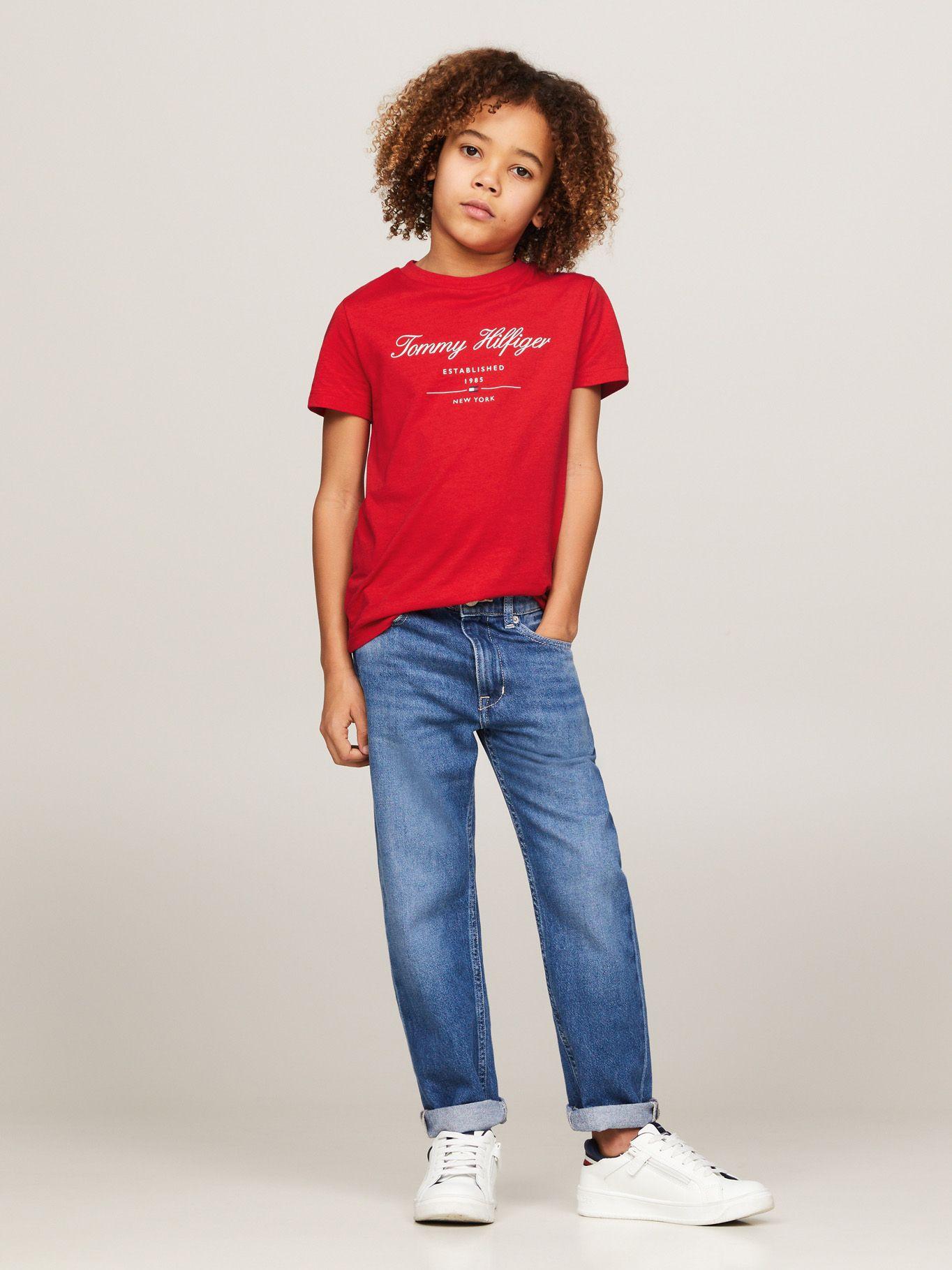 Polera Logo Script XND Rojo Tommy Hilfiger-1