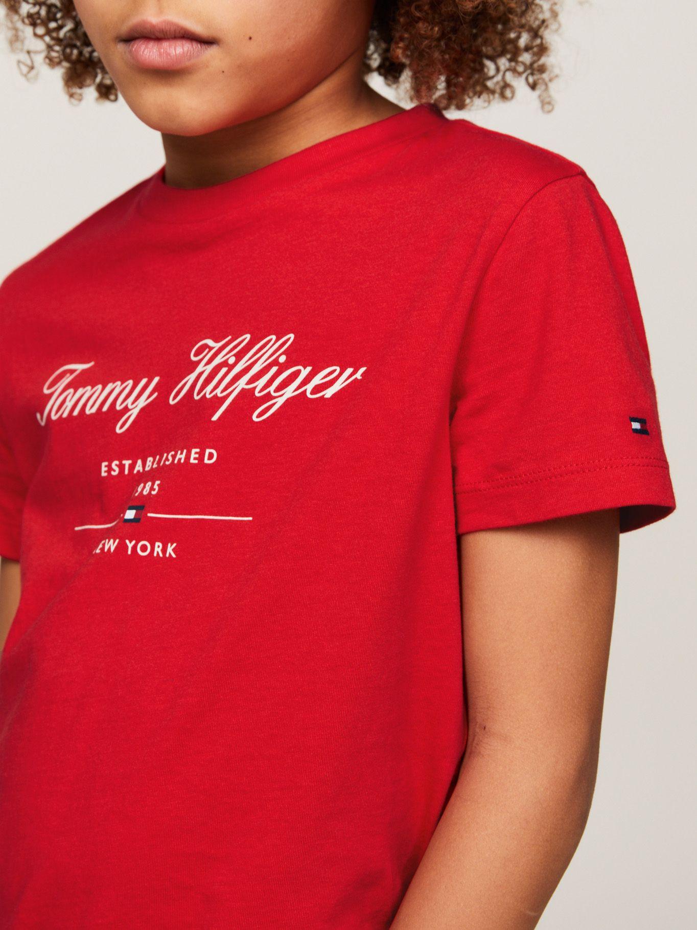Polera Logo Script XND Rojo Tommy Hilfiger-3