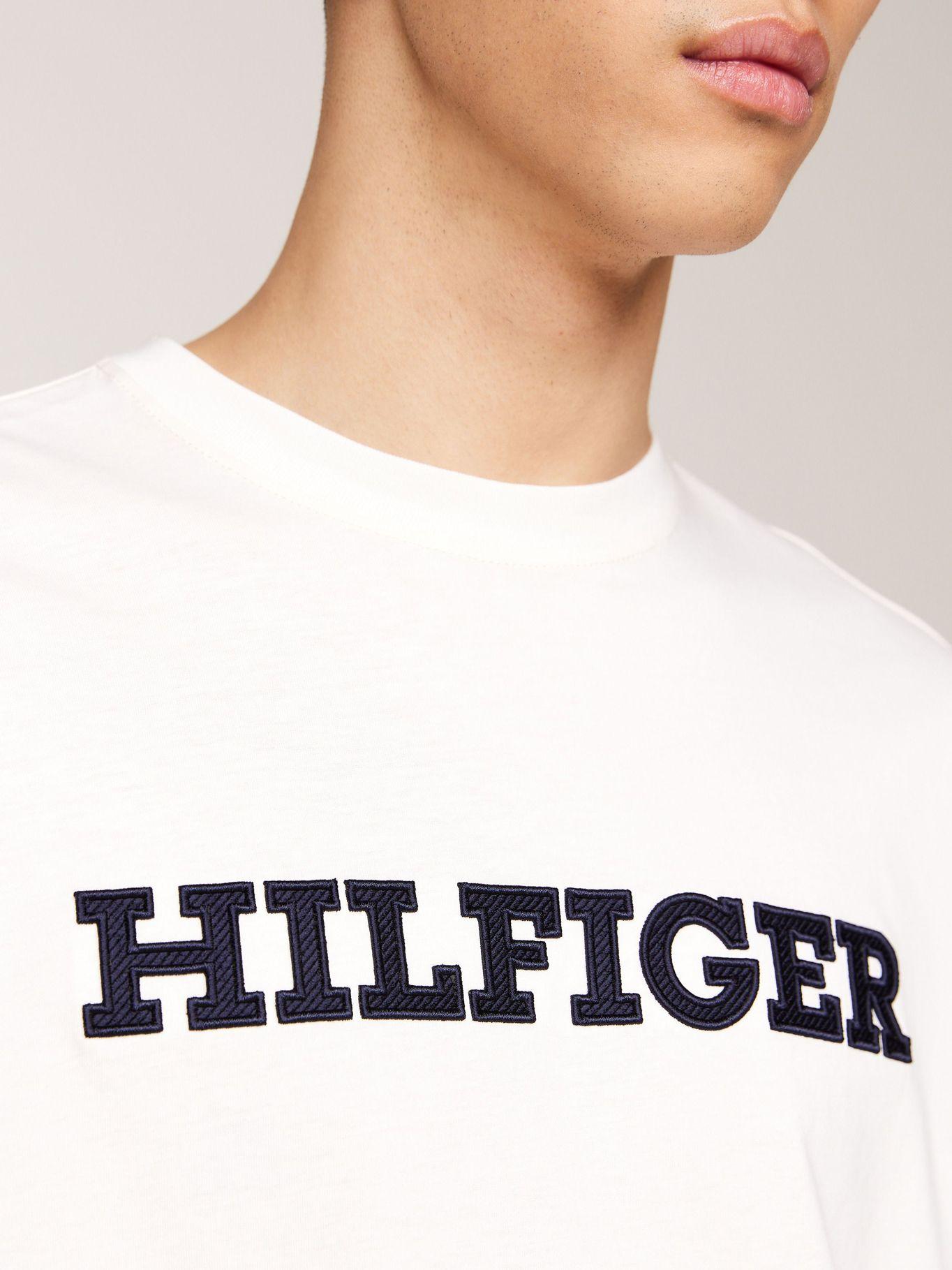 Polera Con Logo Monotype Bordado Blanco Tommy Hilfiger-3