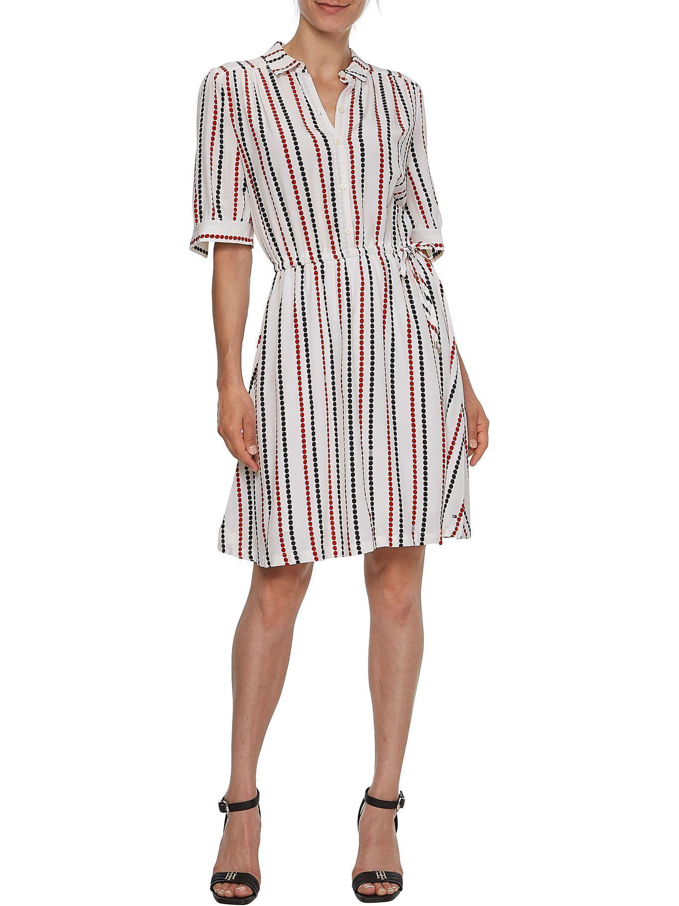 Vestido Curve Corte Evasé Blanco Tommy Hilfiger-0