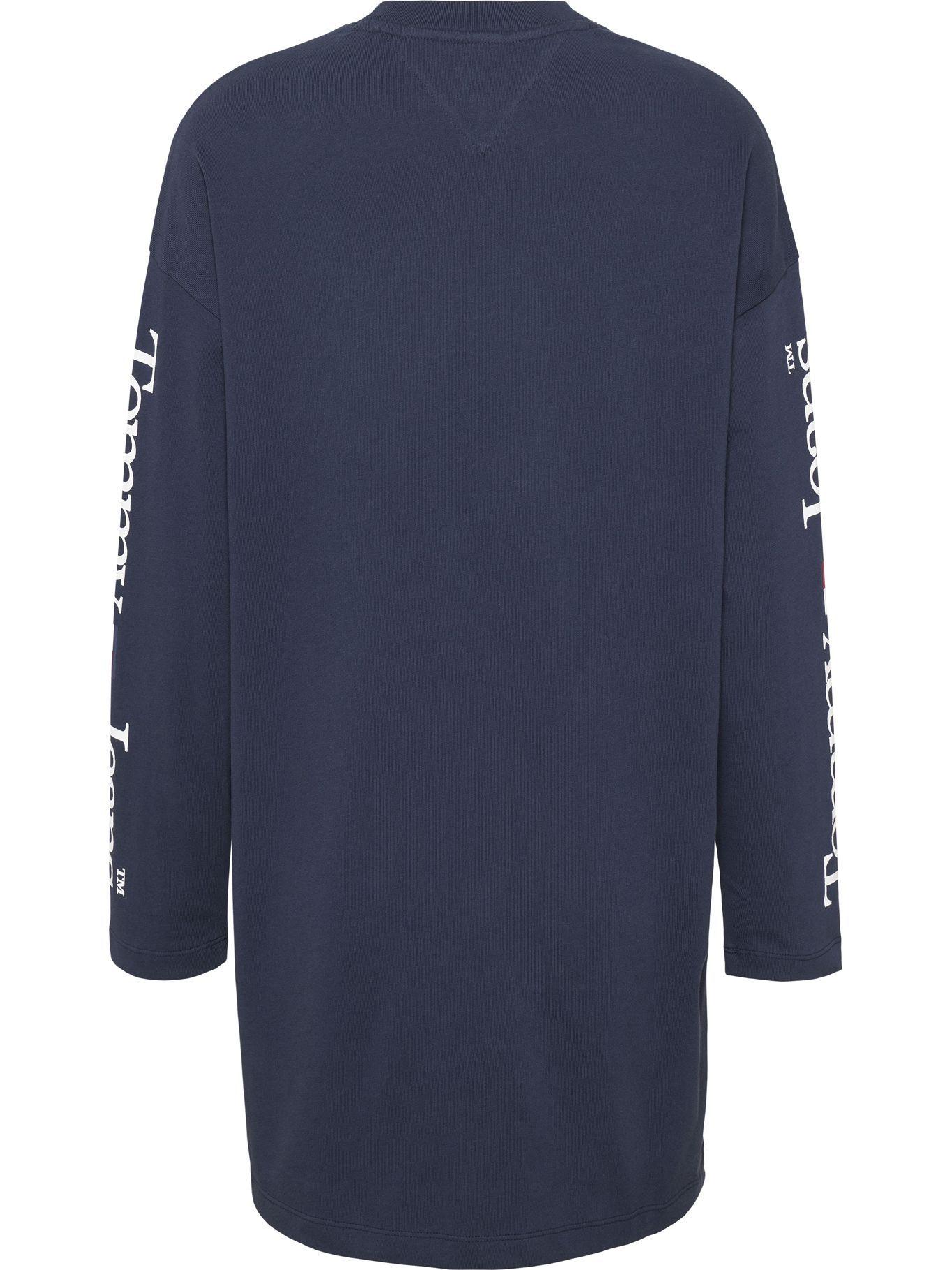 Vestido Con Logo En Las Mangas Azul Tommy Hilfiger-1