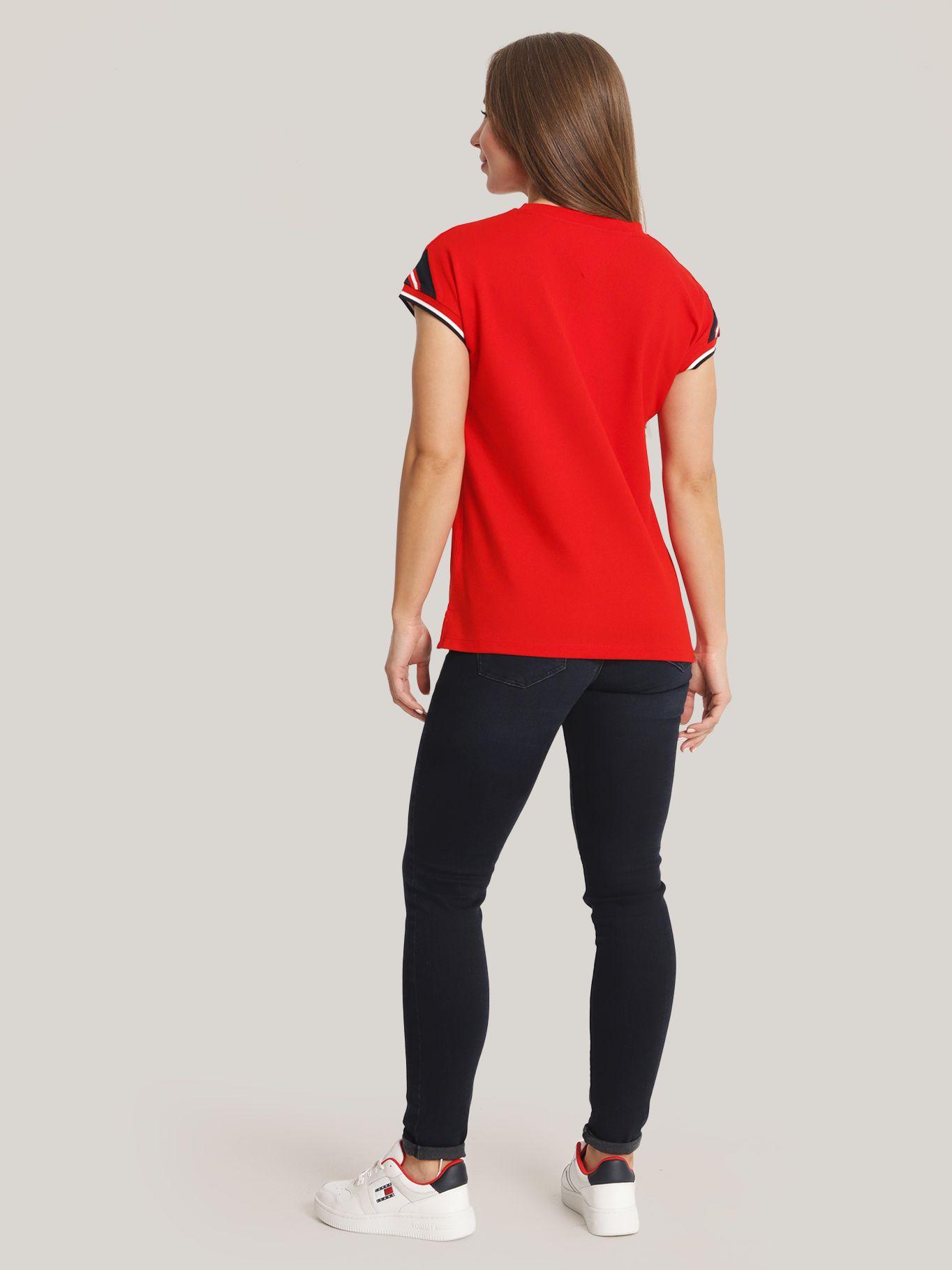 Polera Diseño Stripe En Las Mangas Rojo Tommy Hilfiger-2