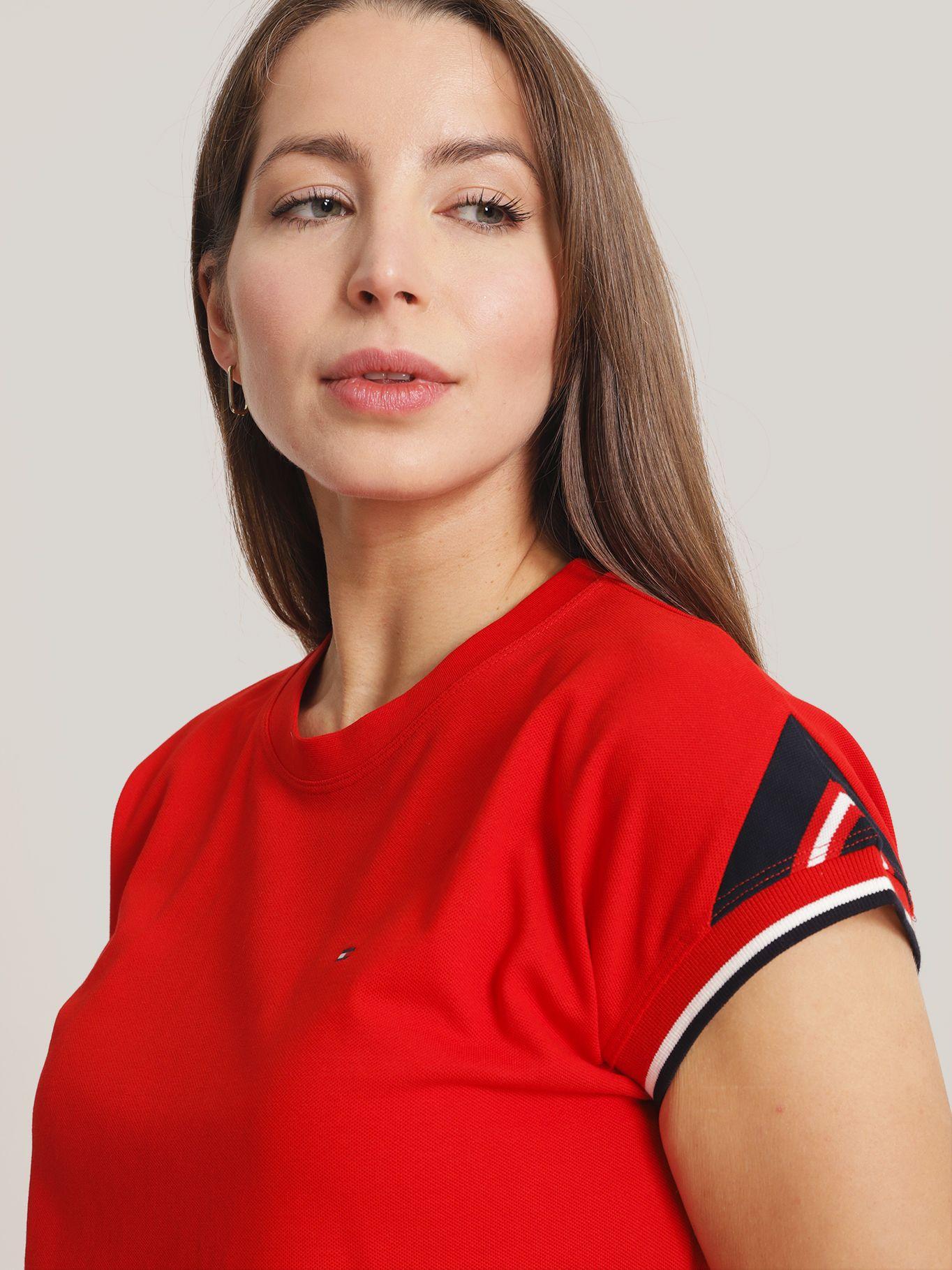 Polera Diseño Stripe En Las Mangas Rojo Tommy Hilfiger-3