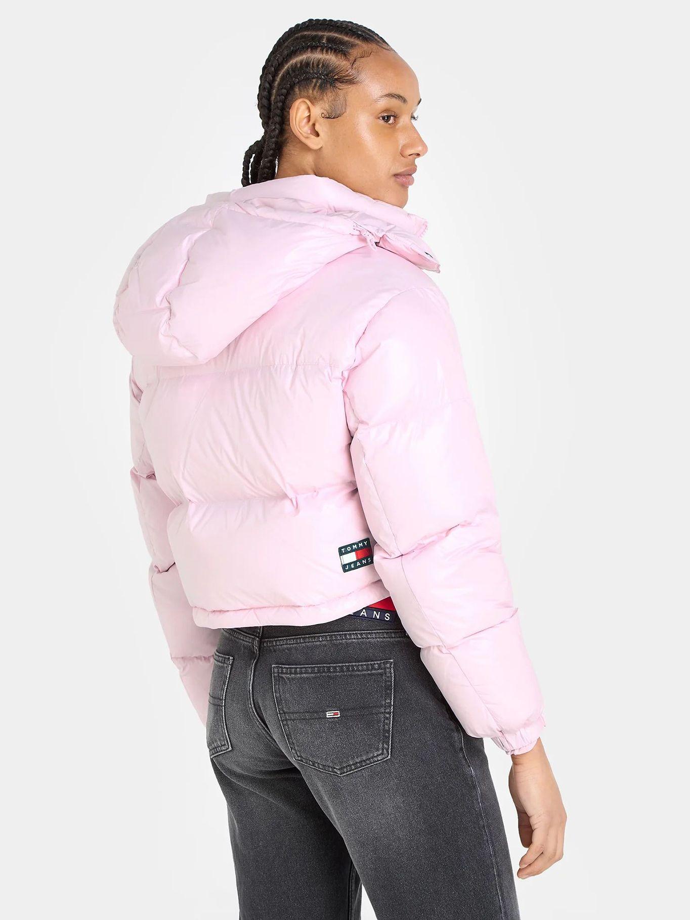 Parka Alaska Acolchada Cropped Rosado Tommy Hilfiger-1