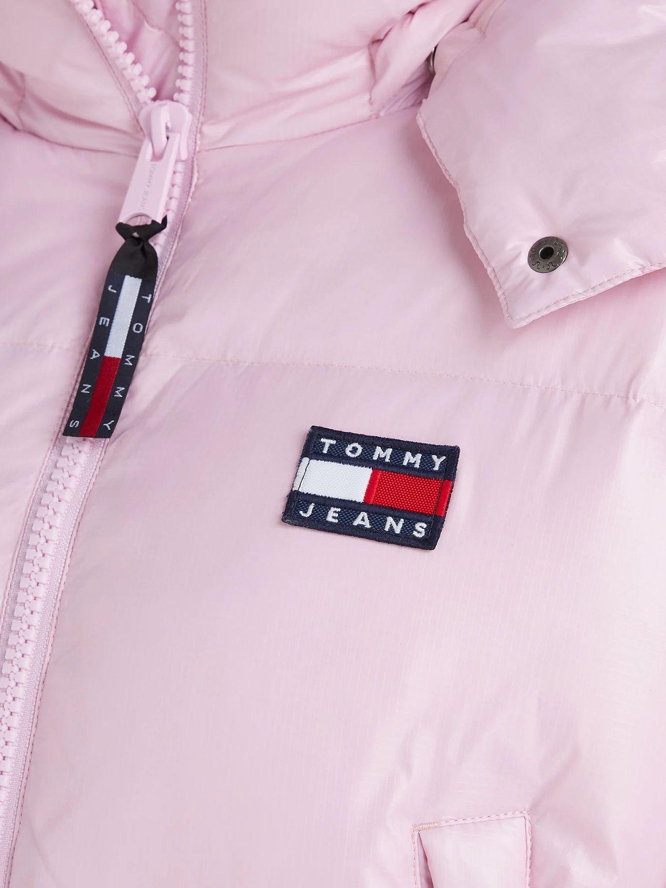 Parka Alaska Acolchada Cropped Rosado Tommy Hilfiger-3
