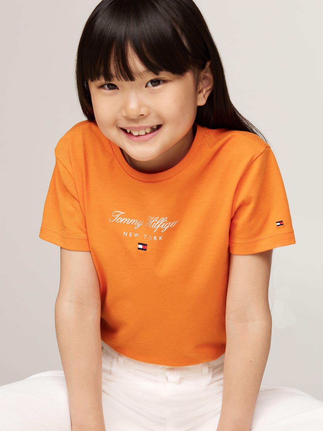 Polera De Niña Con Logo Nyc Naranjo Tommy Hilfiger-3