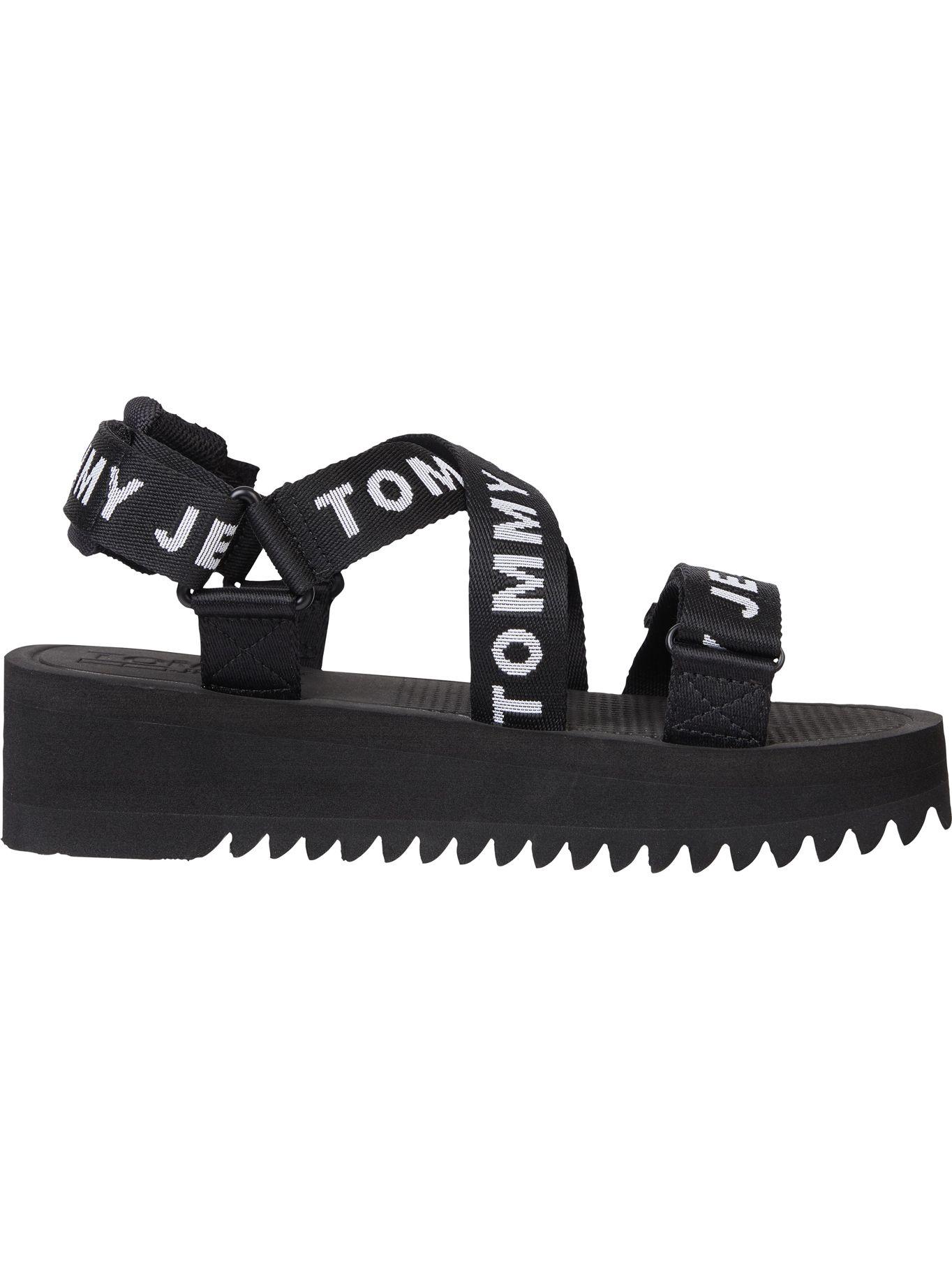Sandalias Stripe Logo Negro Tommy Hilfiger M23-1