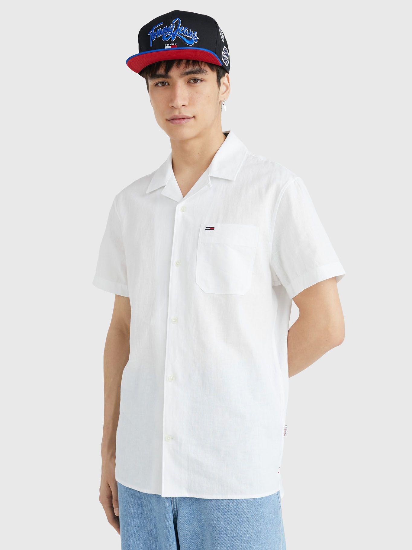 Camisa Linen Camp Blanco Tommy Jeans-0