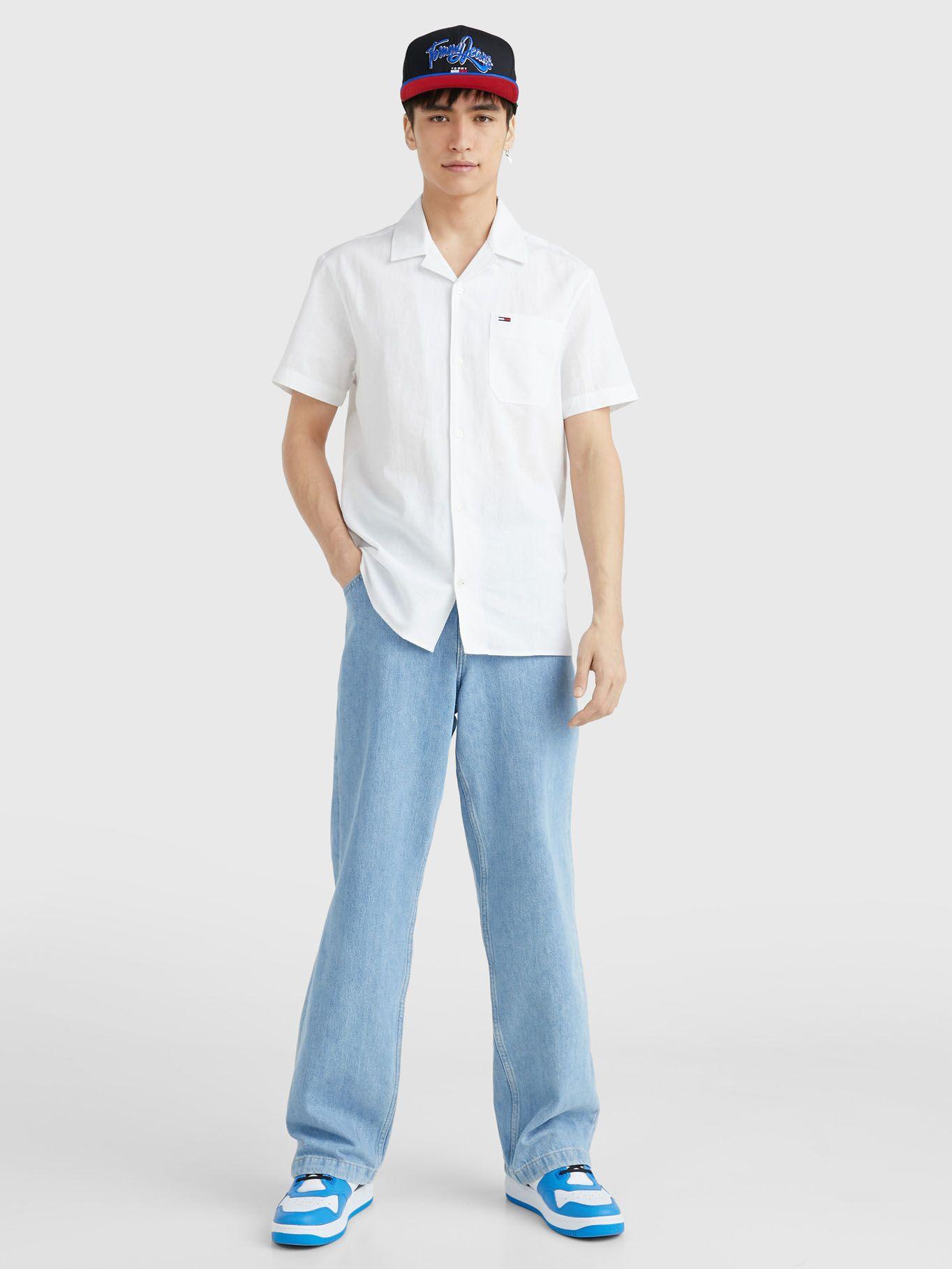 Camisa Linen Camp Blanco Tommy Jeans-1