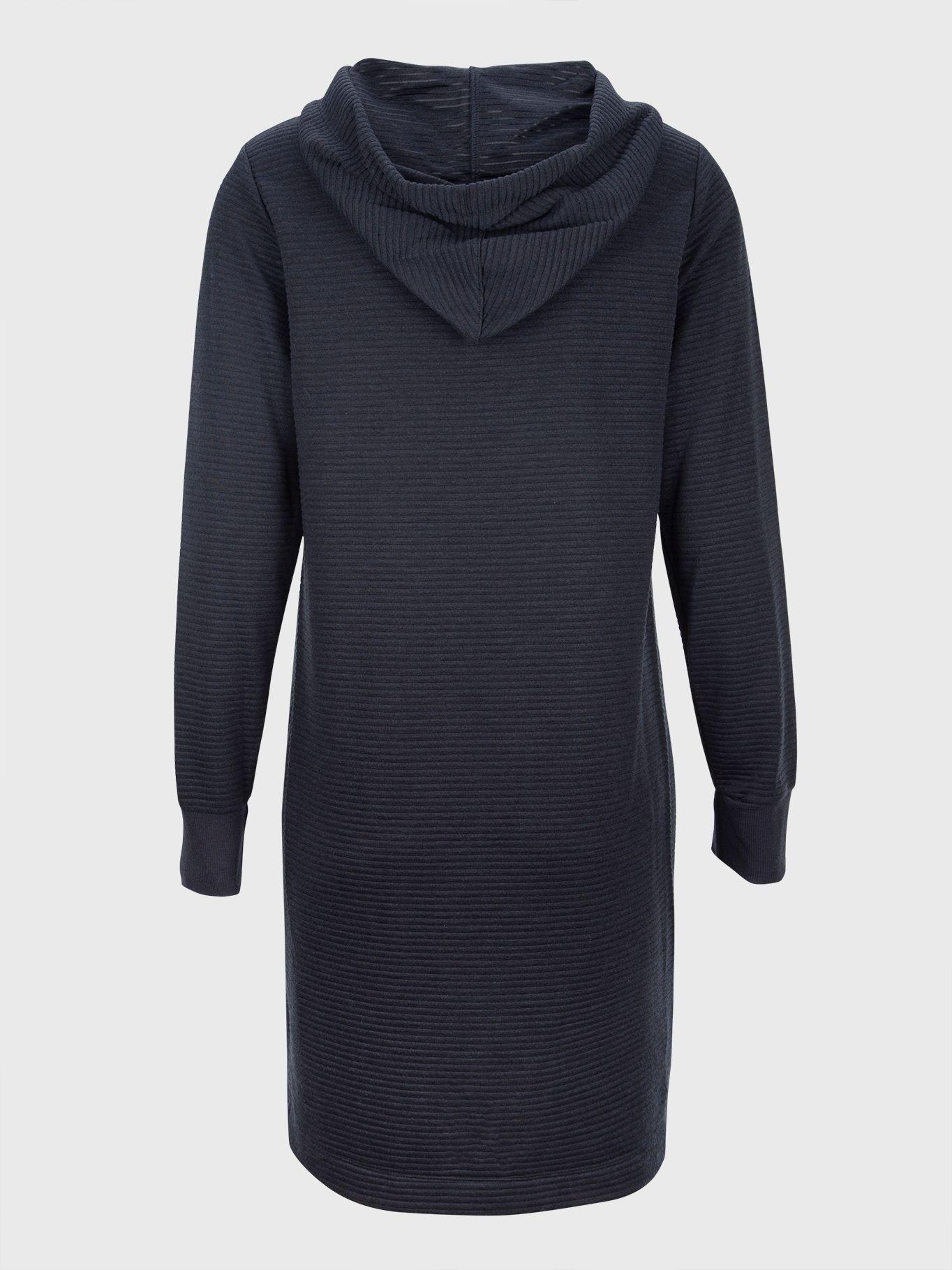 Vestido Hoodie Ottoman Azul Tommy Hilfiger-1