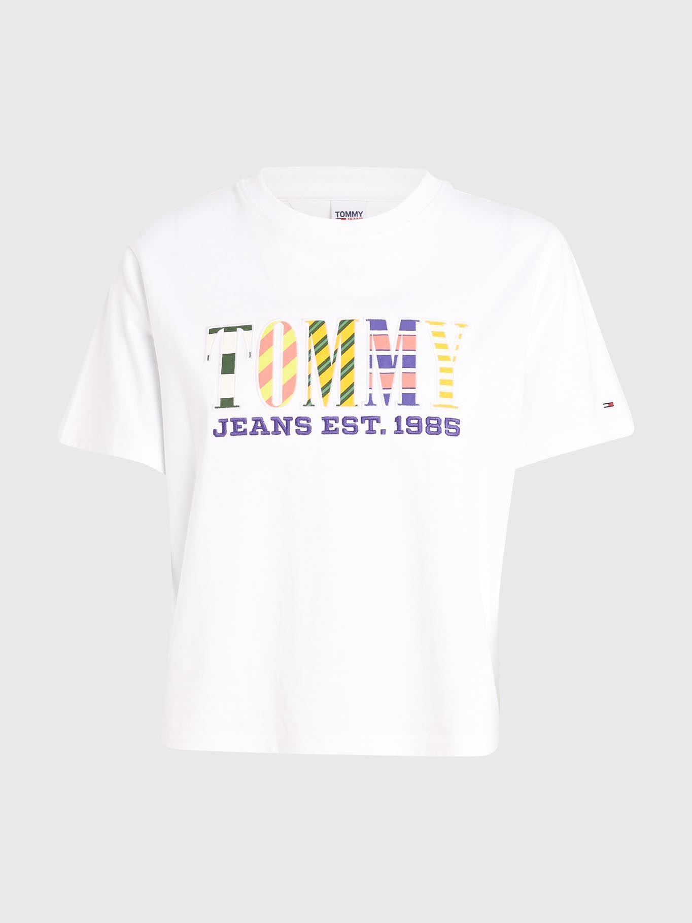 Polera Stripe Con Logo Blanco Tommy Jeans-4