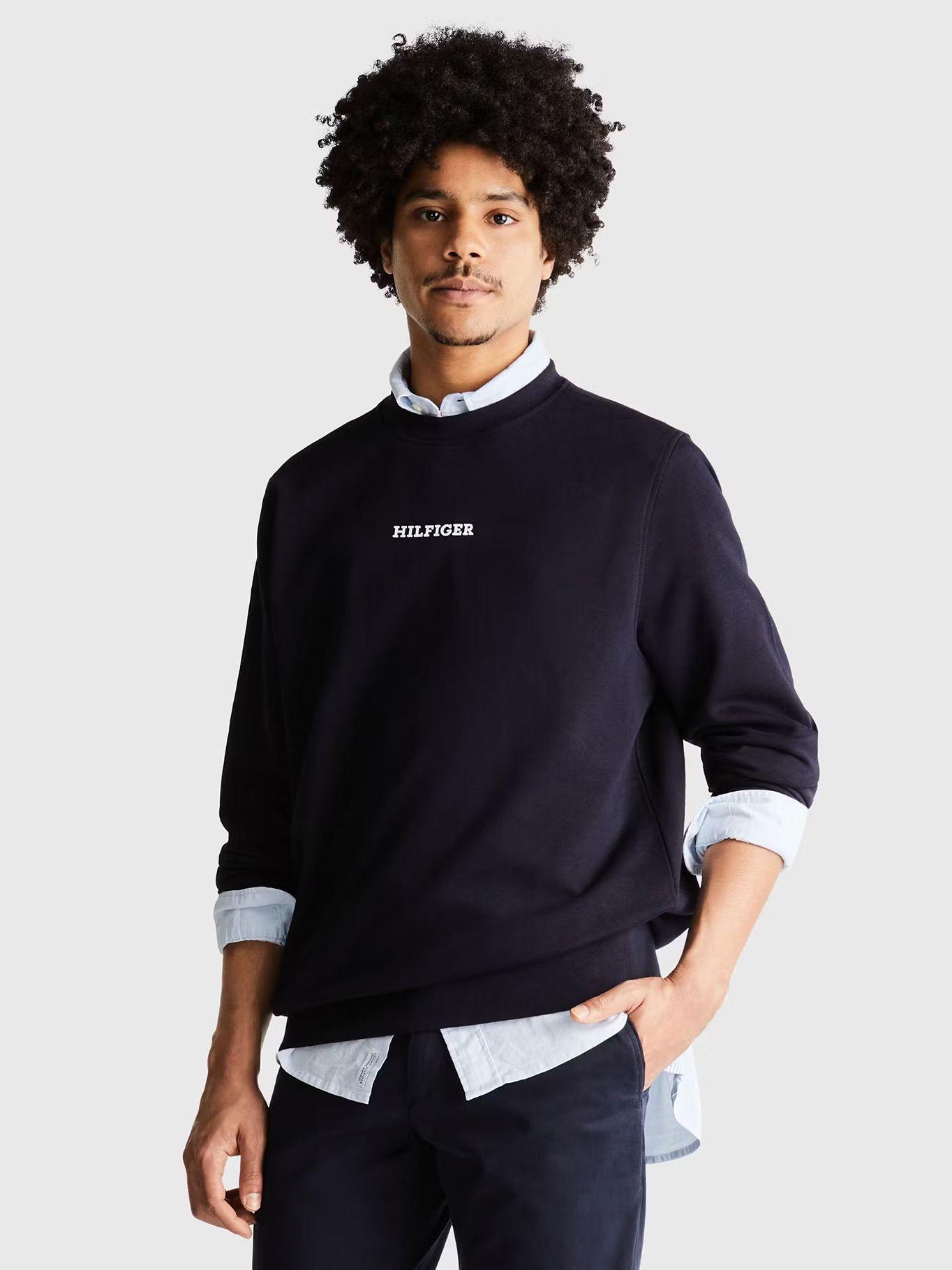 Polerón Monotipe C-Neck Azul Tommy Hilfiger-0