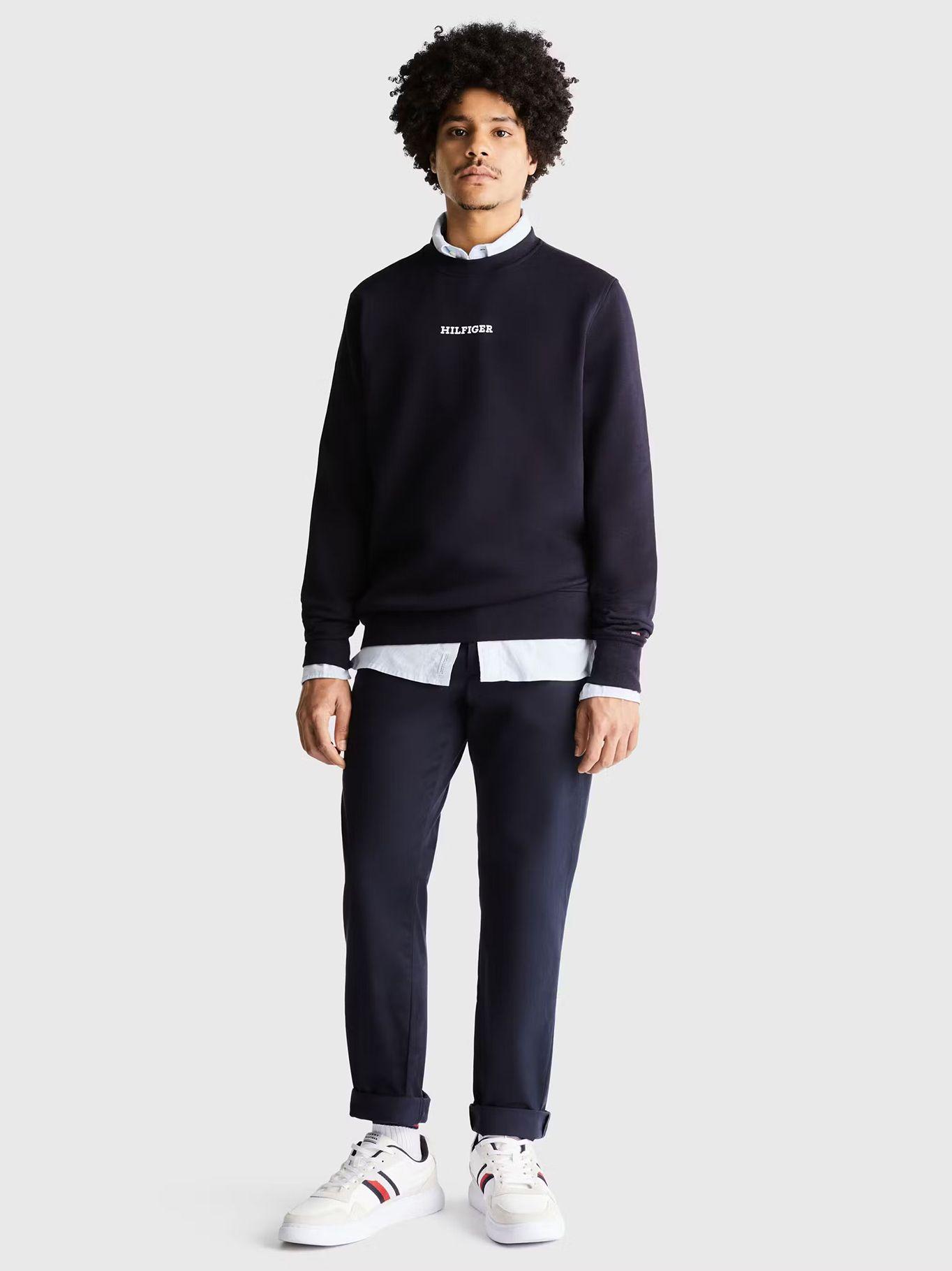 Polerón Monotipe C-Neck Azul Tommy Hilfiger-1