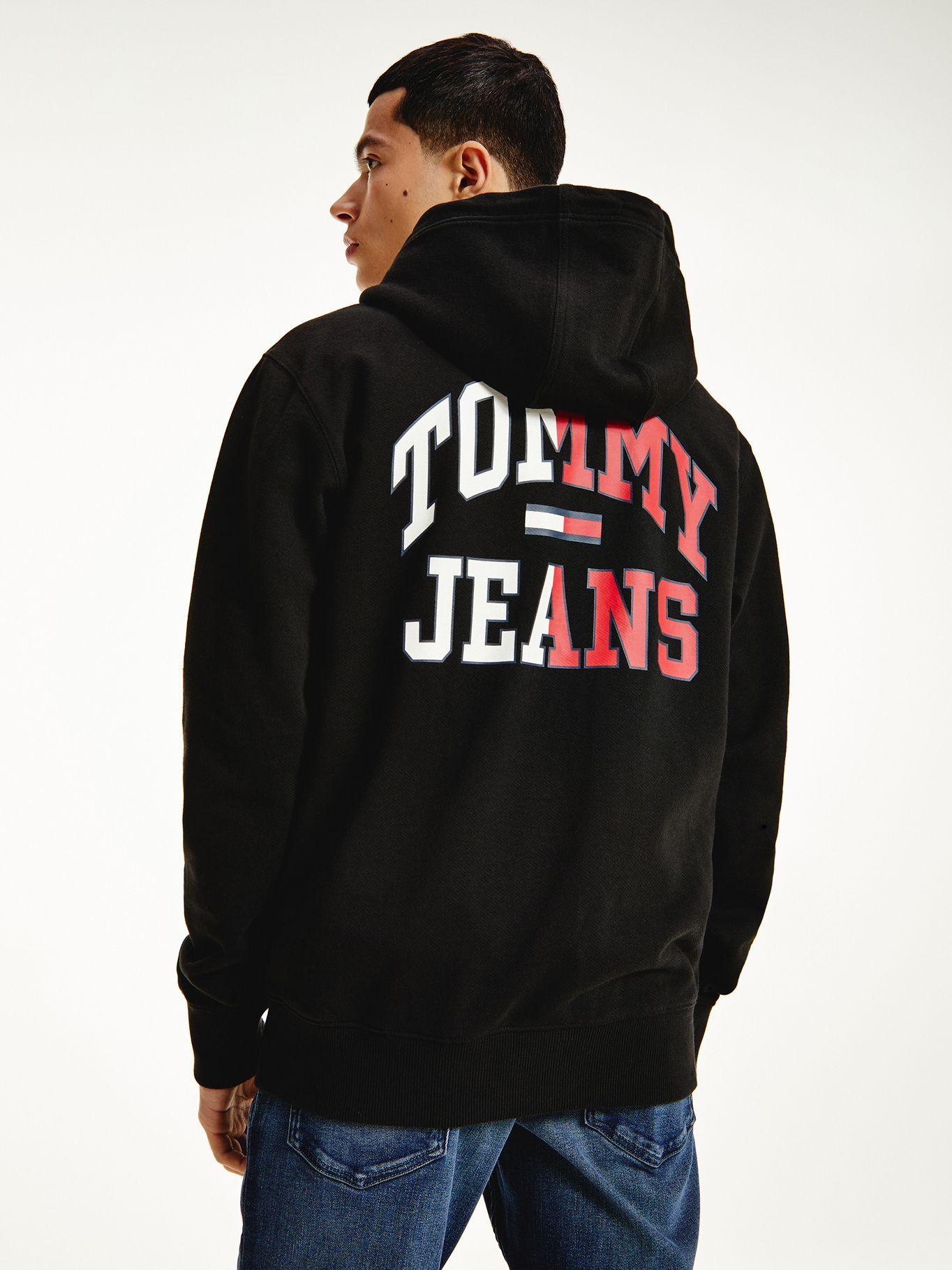 Polerón con Cierre y Logo Negro Gombre Tommy Jeans MY2-1