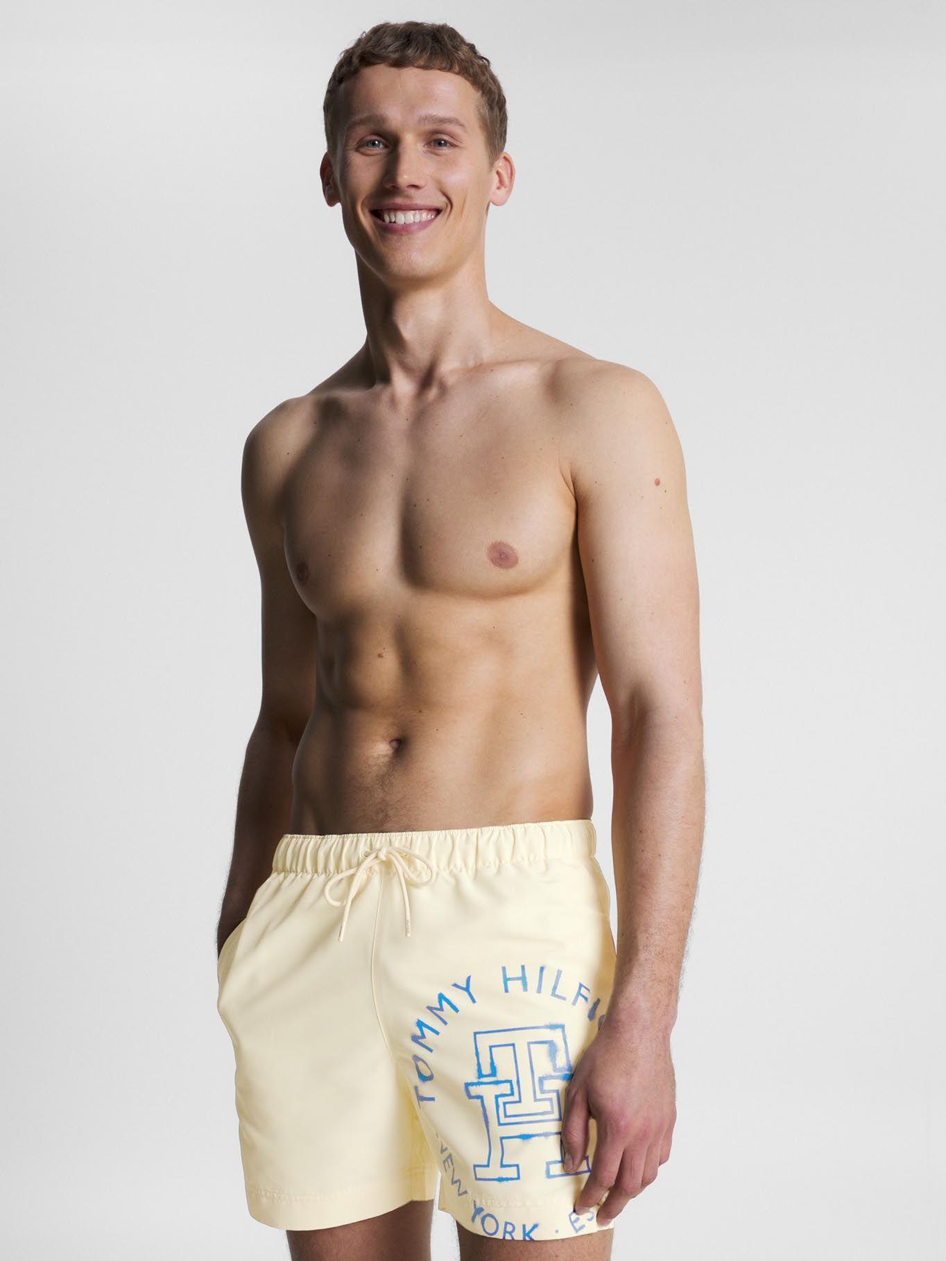 Traje De Baño Logo Monogram Amarillo Tommy Hilfiger-0