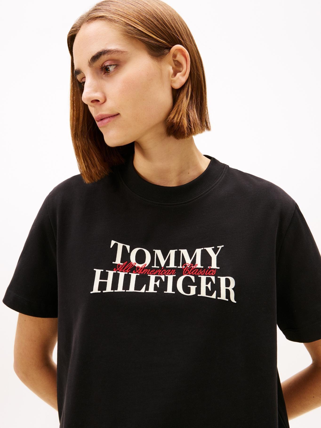 Polera Y Logo Moderno Relaxed Fit Tommy Hilfiger Negro-3