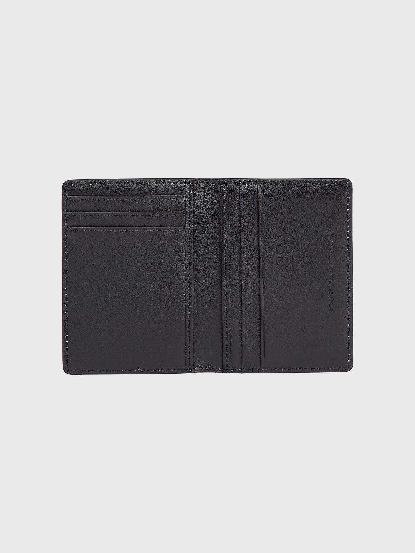 Billetera Japan Plegable De Cuero Negro Tommy Hilfiger-2