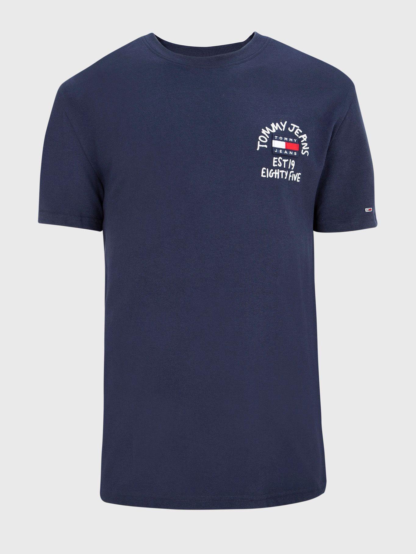 Polera Con Logo Y Parche De Tj Azul Tommy Hilfiger-0