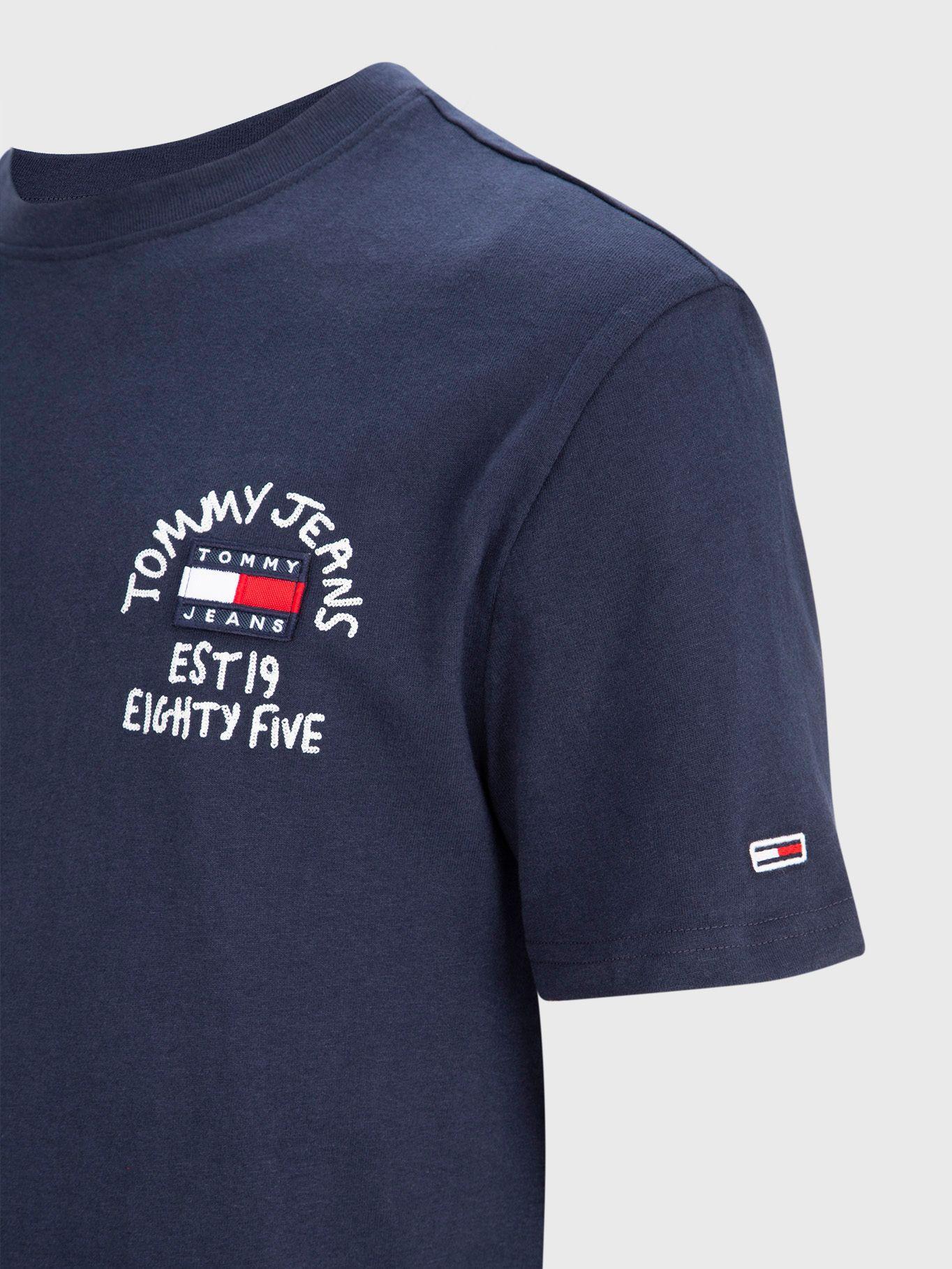 Polera Con Logo Y Parche De Tj Azul Tommy Hilfiger-2
