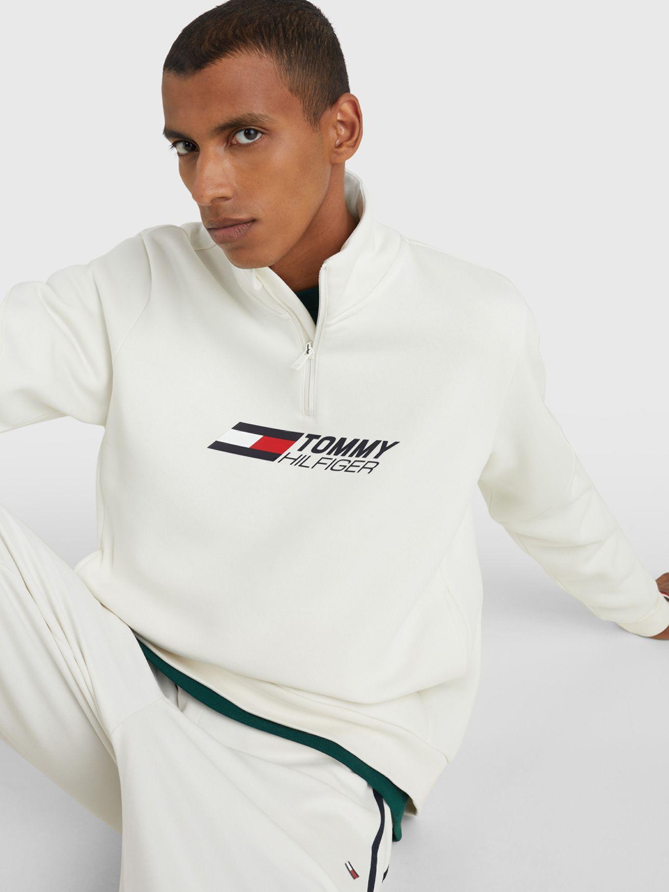 Polerón Essential Con Cierre Blanco Tommy Hilfiger-4