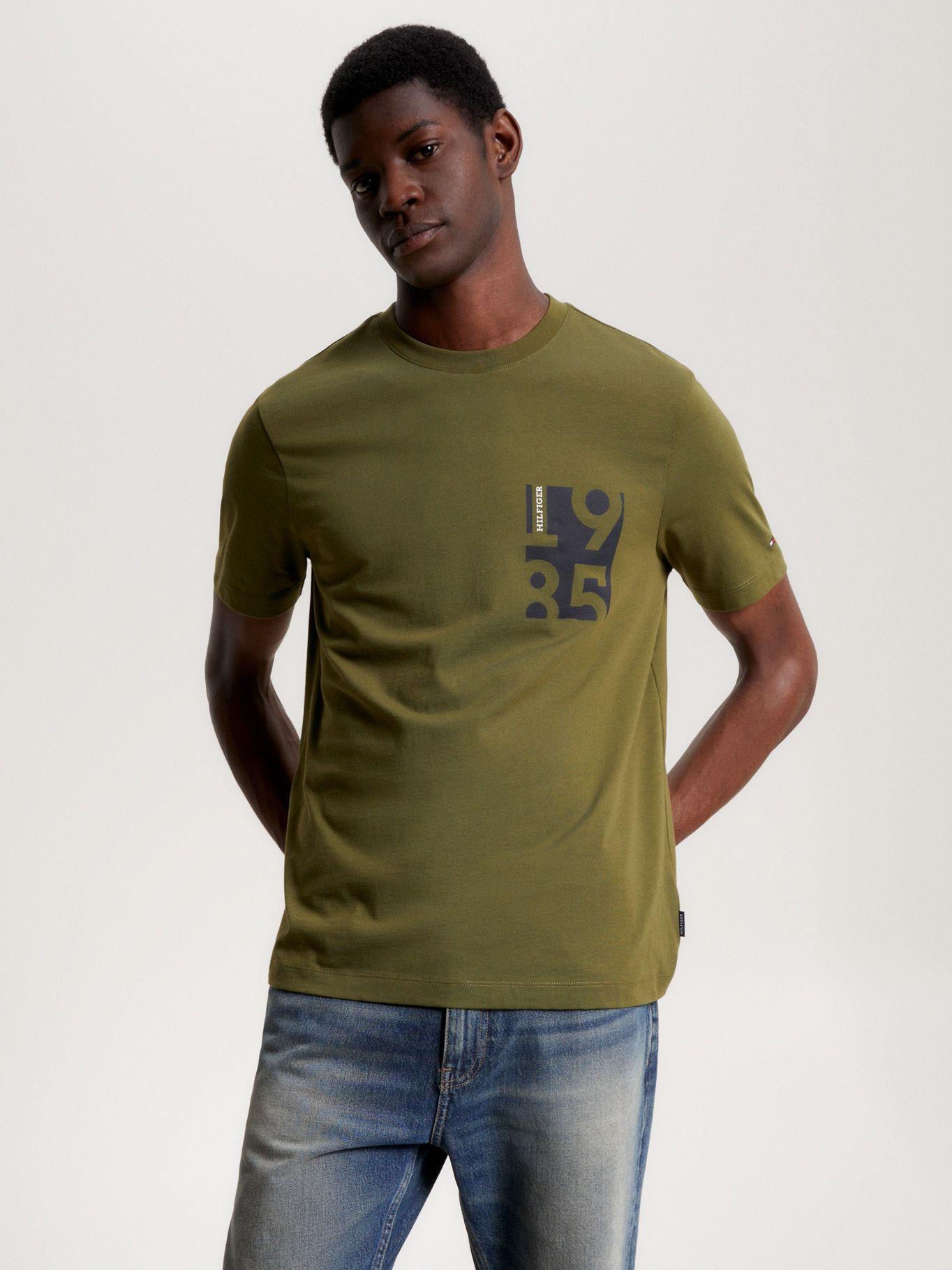 Polera Chest Print Logo Verde Tommy Hilfiger-0