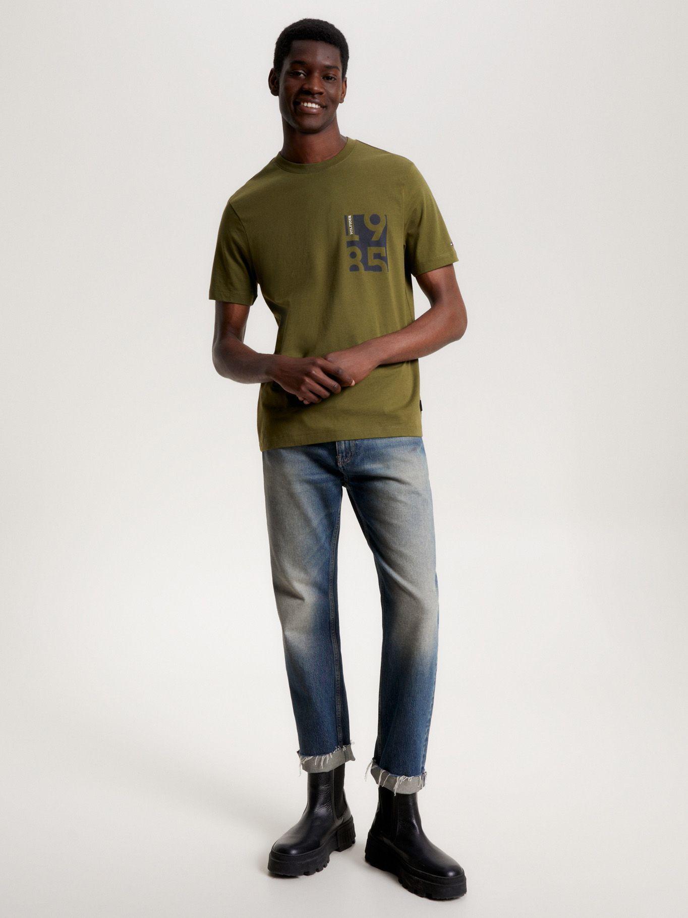 Polera Chest Print Logo Verde Tommy Hilfiger-1