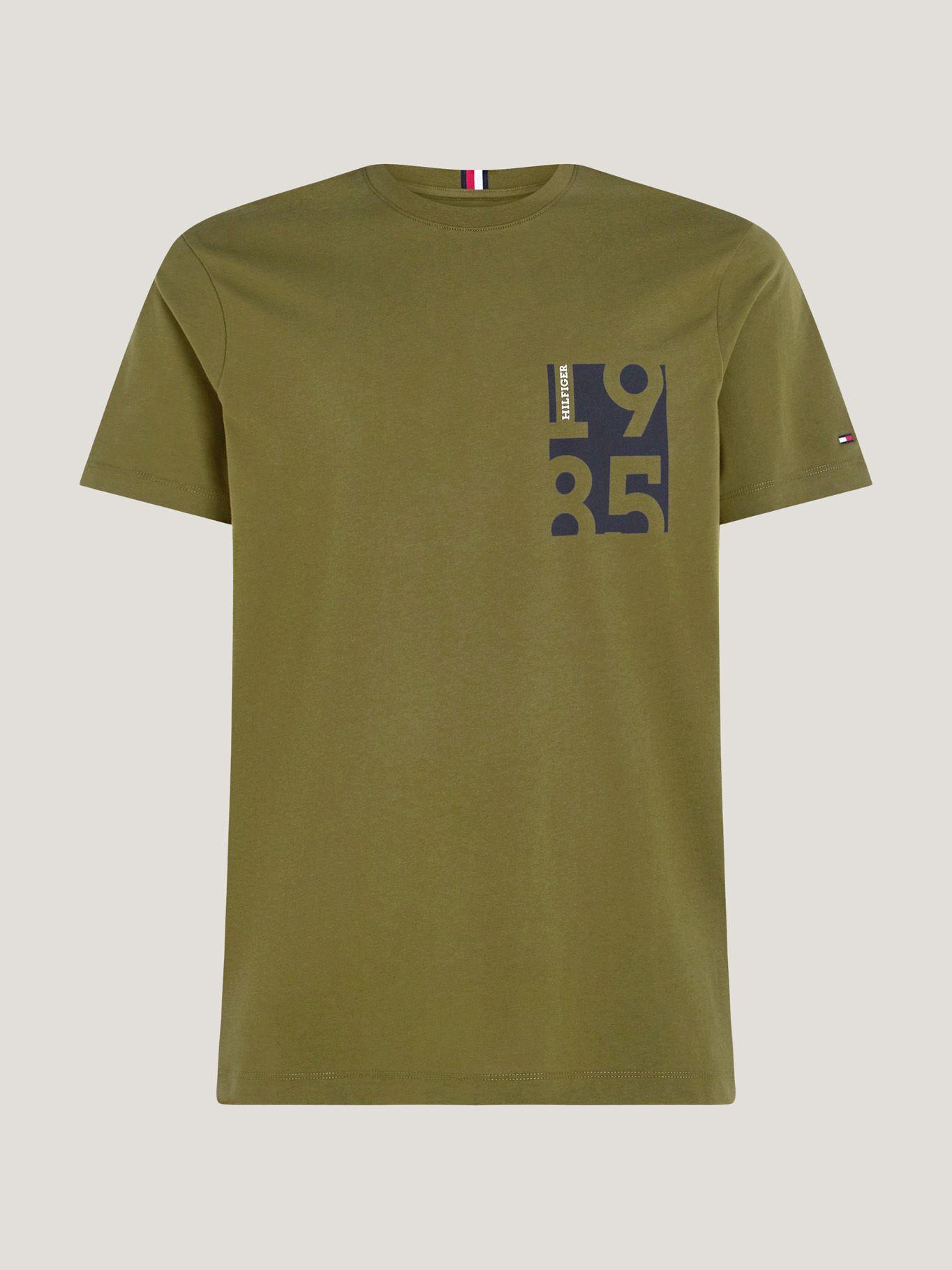 Polera Chest Print Logo Verde Tommy Hilfiger-4