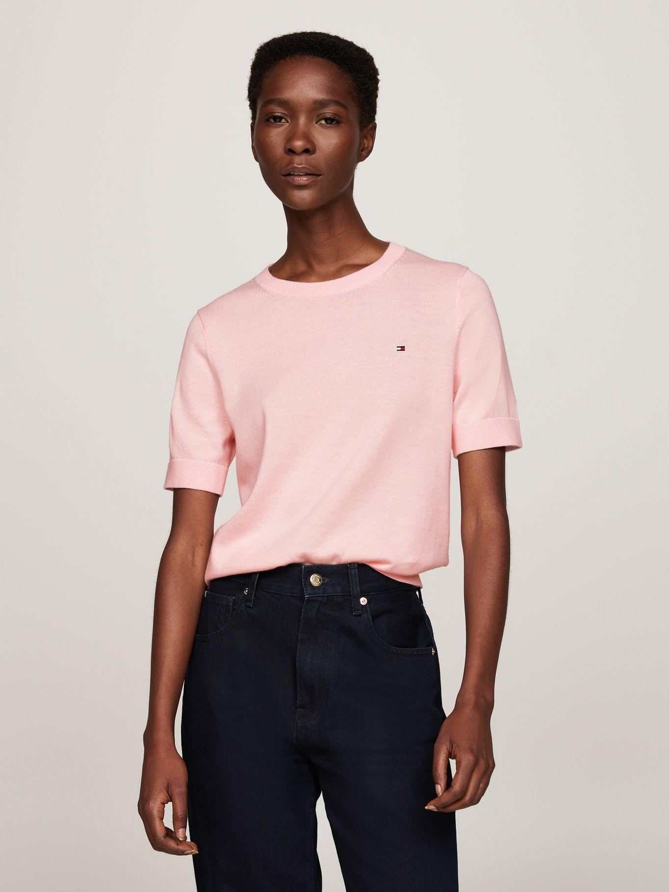 Sweater Solid Mujer Rosado Tommy Hilfiger-0