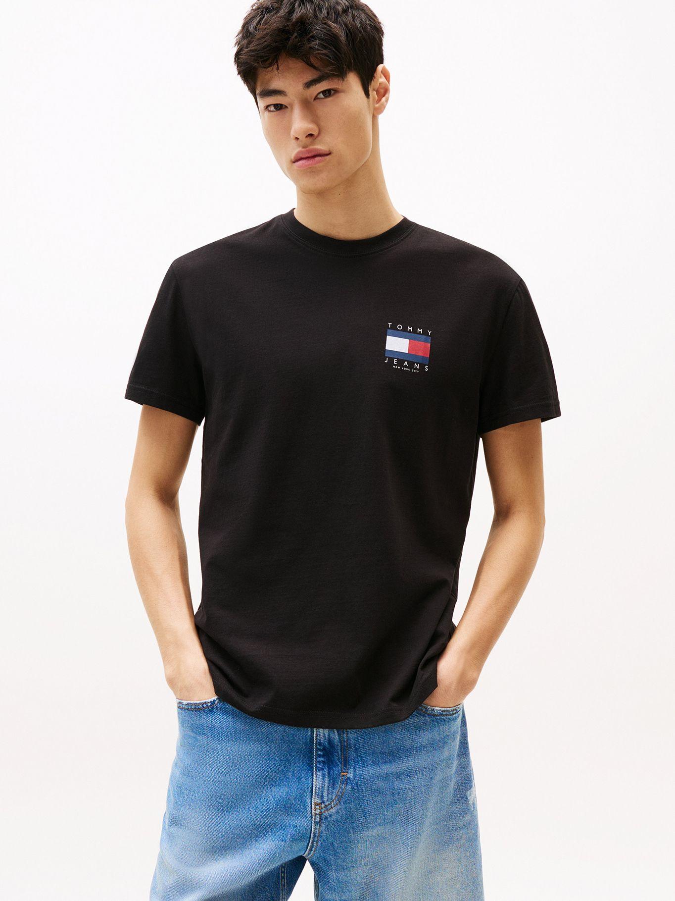 Polera Flag Graphic Backprint Negro BDS Tommy Jeans-0