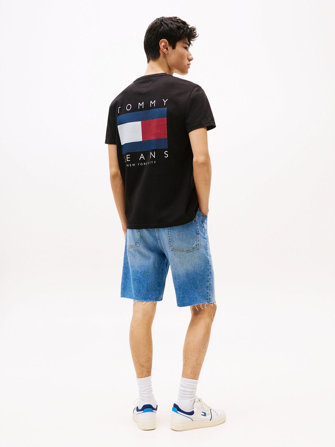 Polera Flag Graphic Backprint Negro BDS Tommy Jeans-2