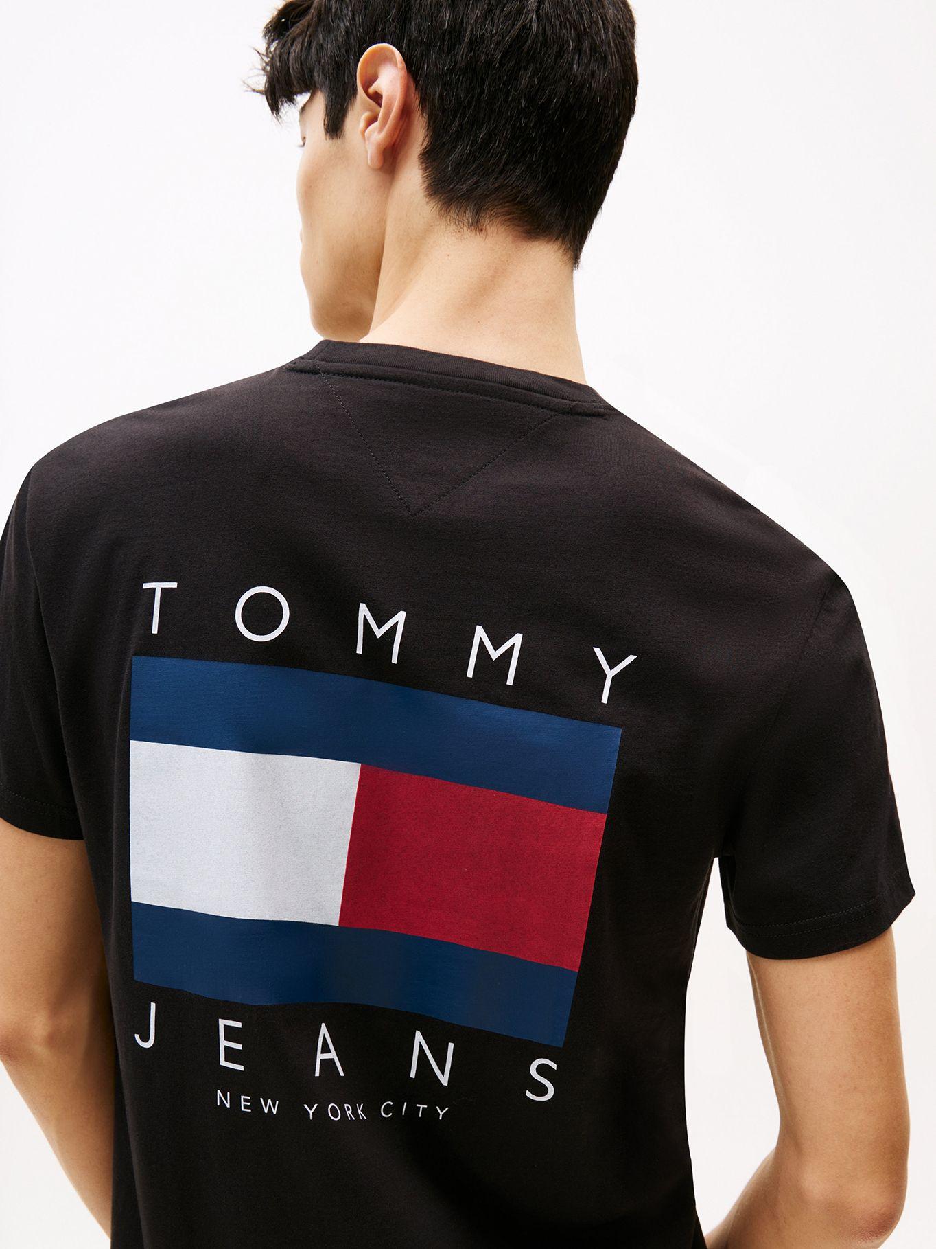 Polera Flag Graphic Backprint Negro BDS Tommy Jeans-3